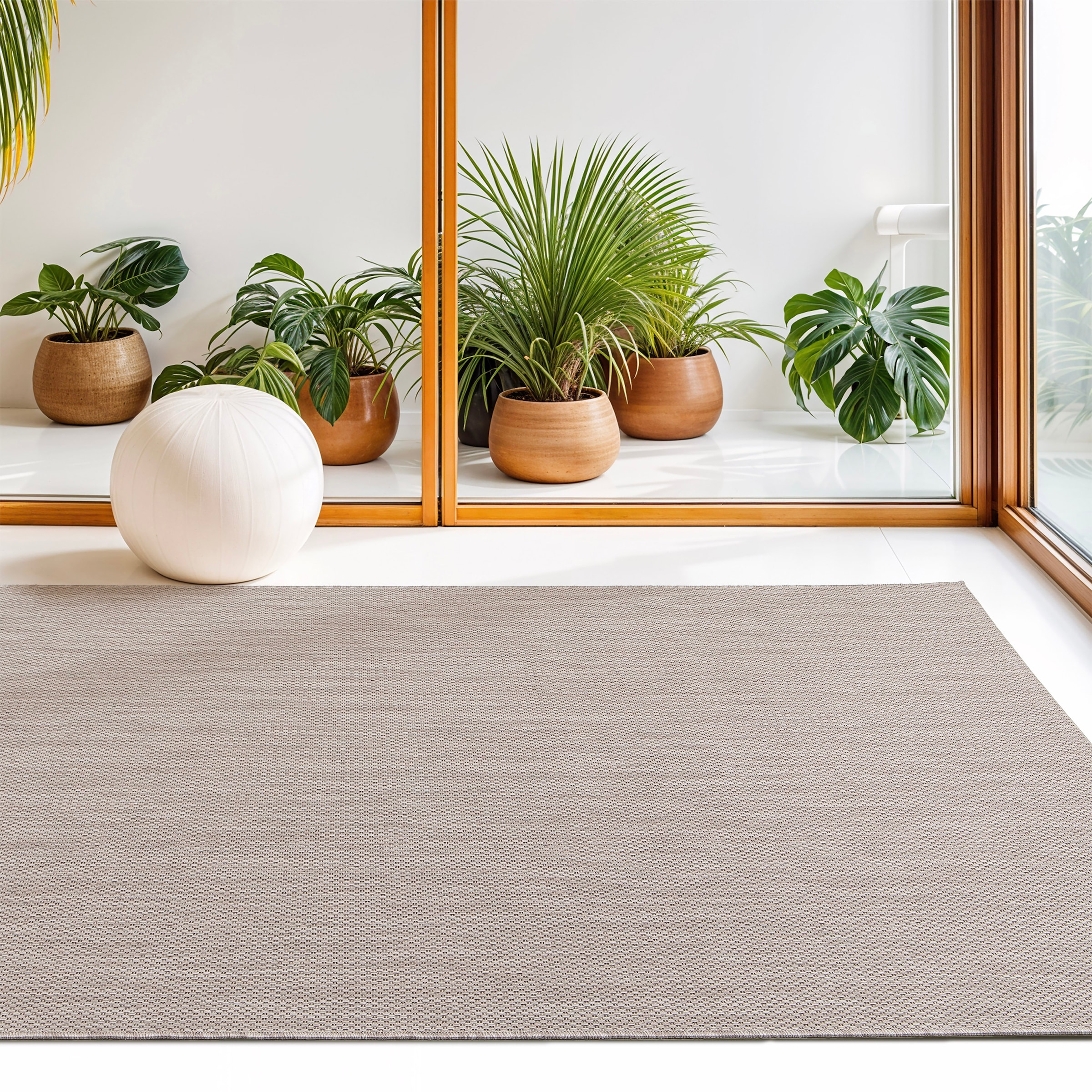 my home Teppich »Florida, Made in Belgium«, rechteckig, 7 mm Höhe, Outdoor, Sisal-Optik, für Balkon & Terrasse, Wetterfest & UV-beständig