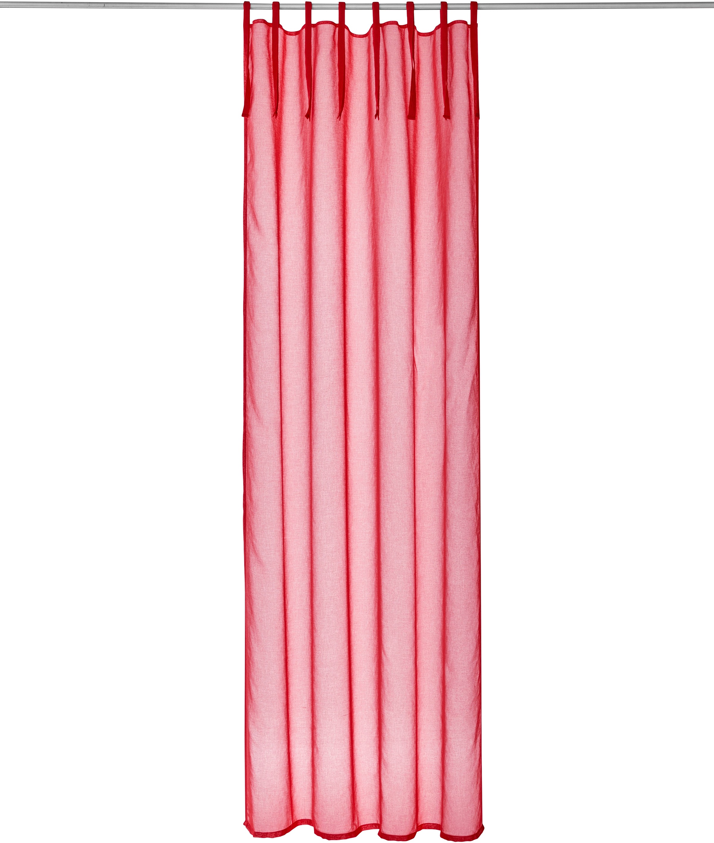 my home Gardine »TENDER« Bindebänder 1 Stk. tlg. transparent, Leinen Optik günstig online kaufen