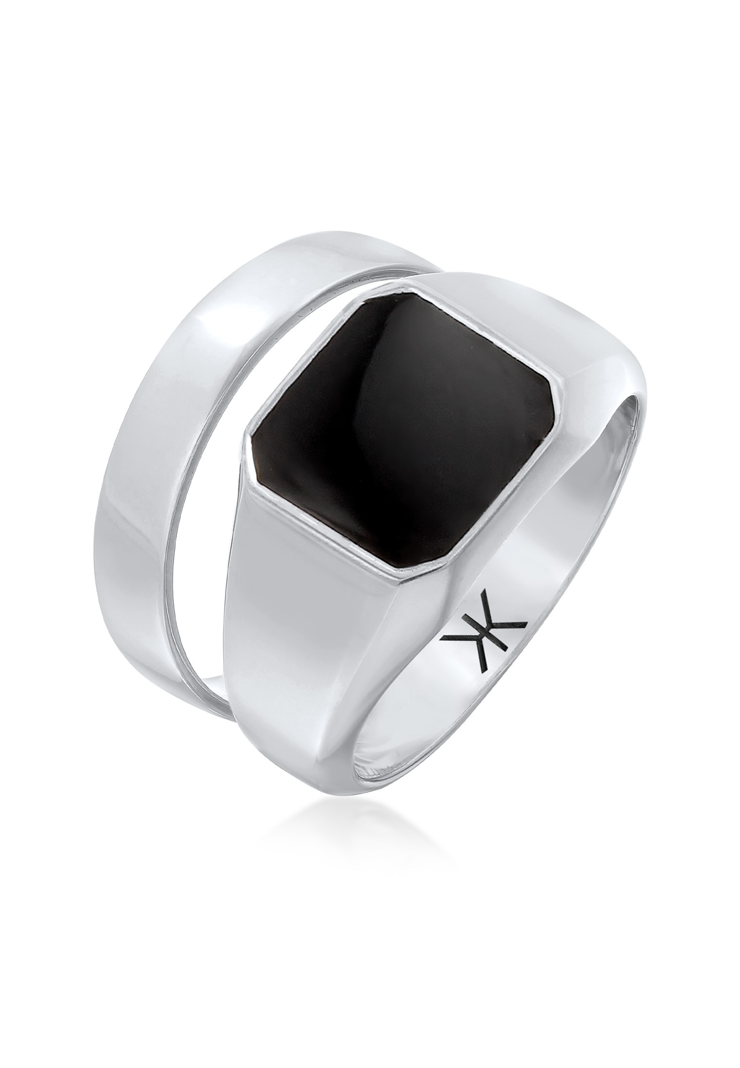 Kuzzoi Ring-Set »Kuzzoi Siegelring Bandring Set 925 Silber«