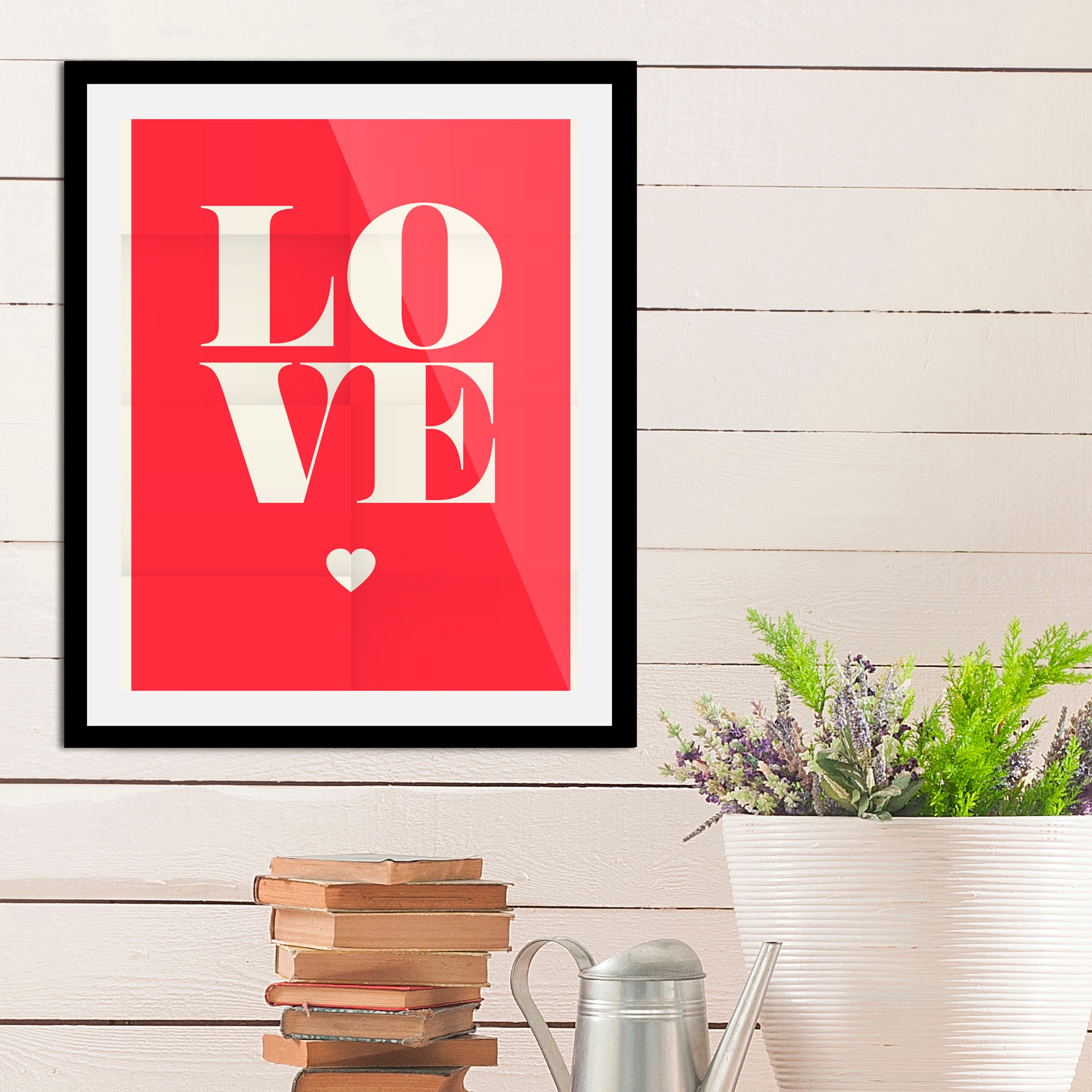 queence Bild »Love Letter«, Schriftzüge-Liebessprüche-Herz-Herzbilder, (1 St.), gerahmt