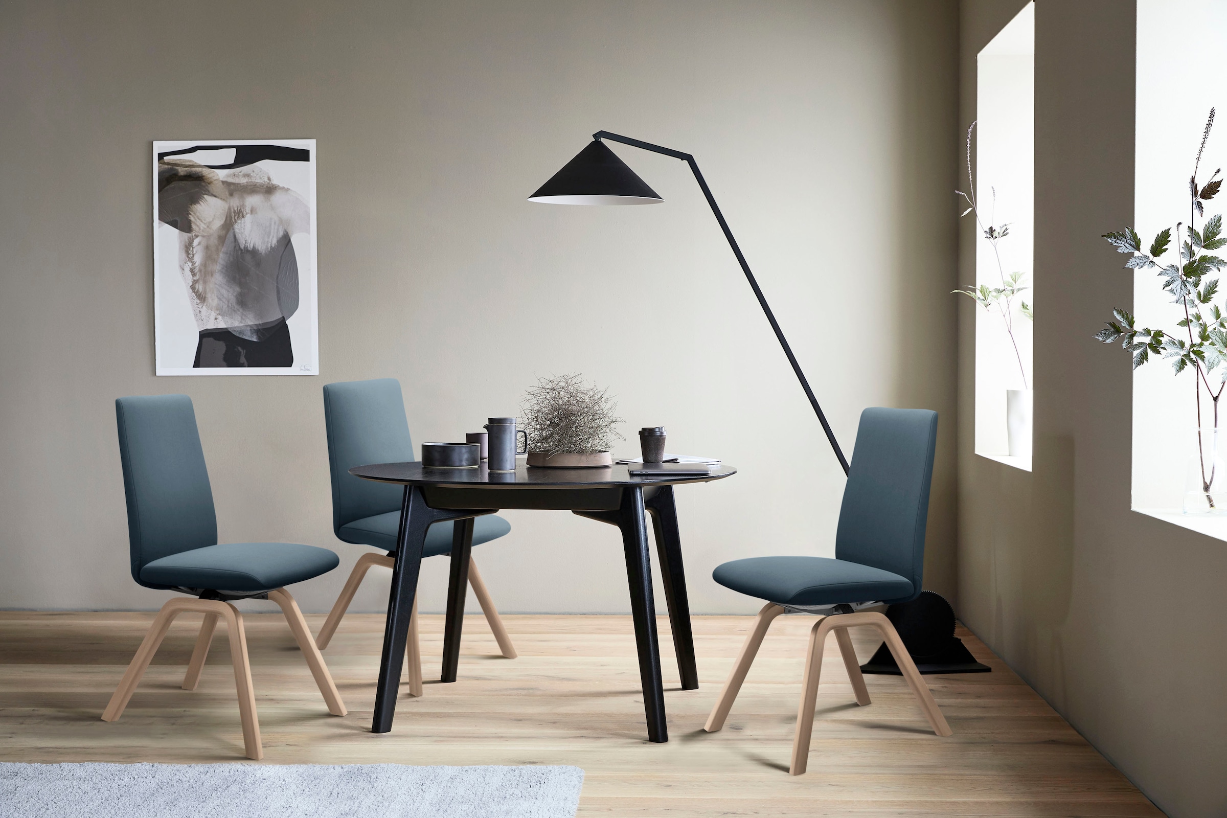 Stressless® Polsterstuhl »Laurel« () Low Back, Größe L, mit schräggestellten Beinen in Walnuss