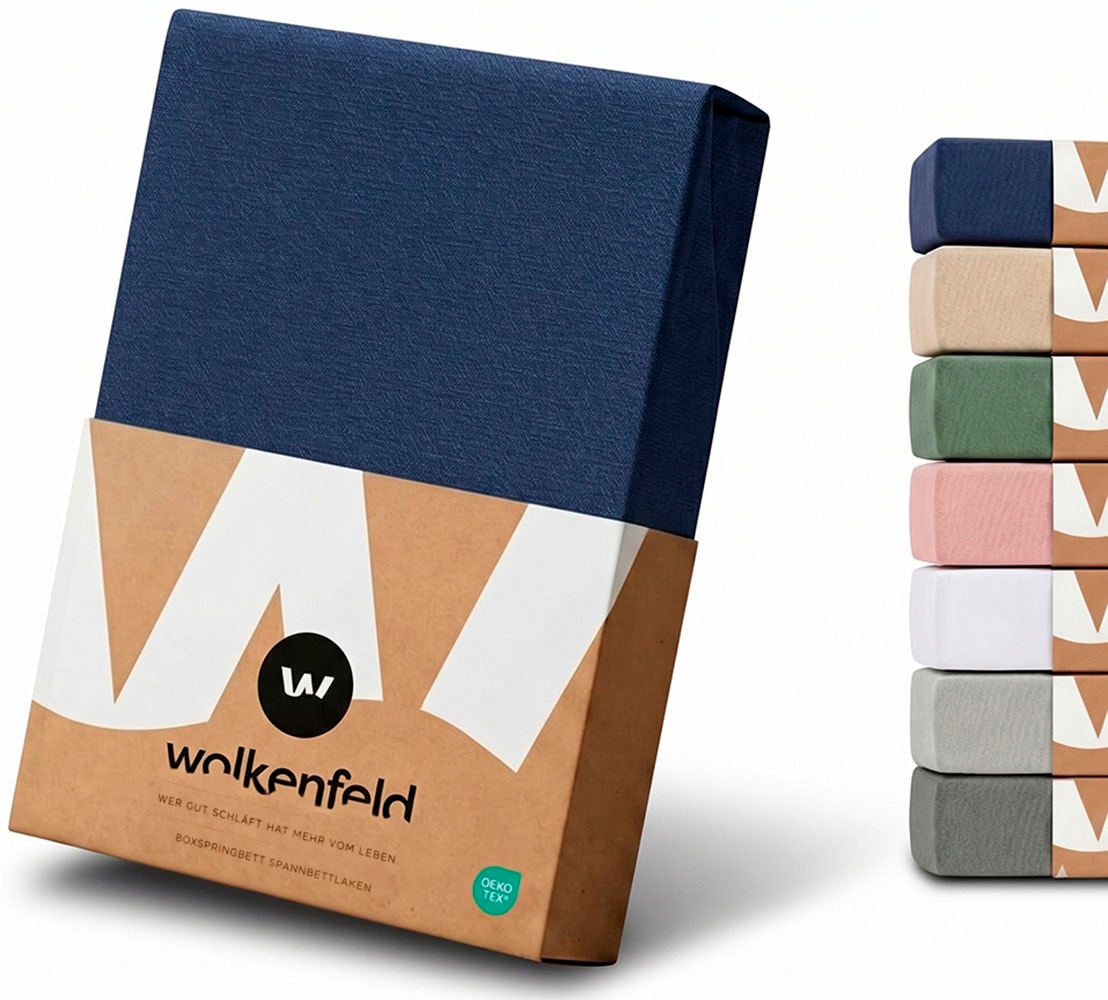 Wolkenfeld Spannbettlaken »100% Baumwolle - Superweiches Bettlaken für Matratzen von 5 bis 20cm« Rutschfest & Blickdicht - 90x200, 140x200, 160x200, 180x200 200x200