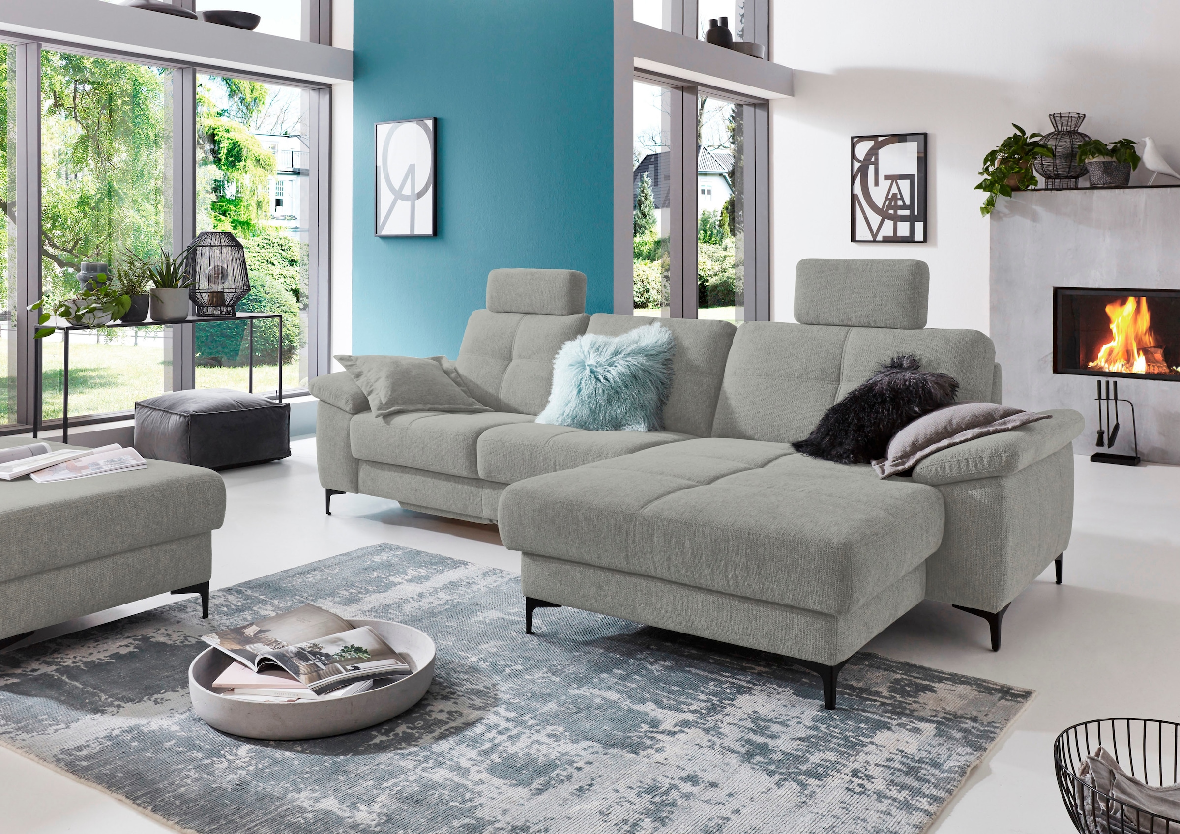 3C Carina Ecksofa »Burnaby bequem und modern, OTTOs Choice, L-Form«, 2 Kopf günstig online kaufen