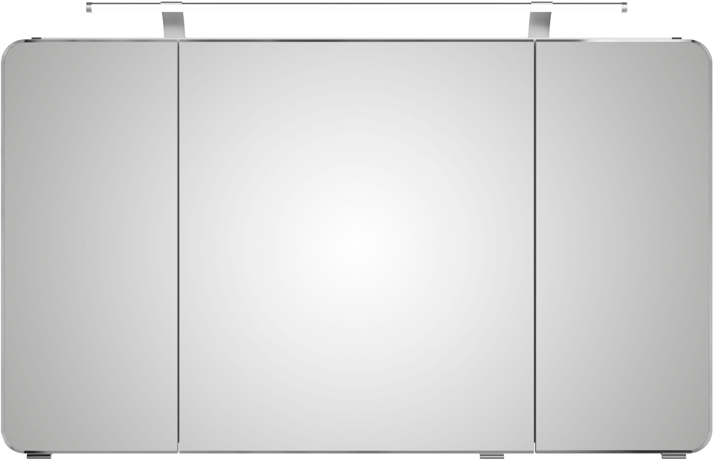 Saphir Spiegelschrank »Serie 4005 Badezimmer-Spiegelschrank inkl. LED-Aufsatzleuchte«, Badschrank 120 cm breit, 3 Türen, 6 Glas-Einlegeböden, inkl Türdämpfer