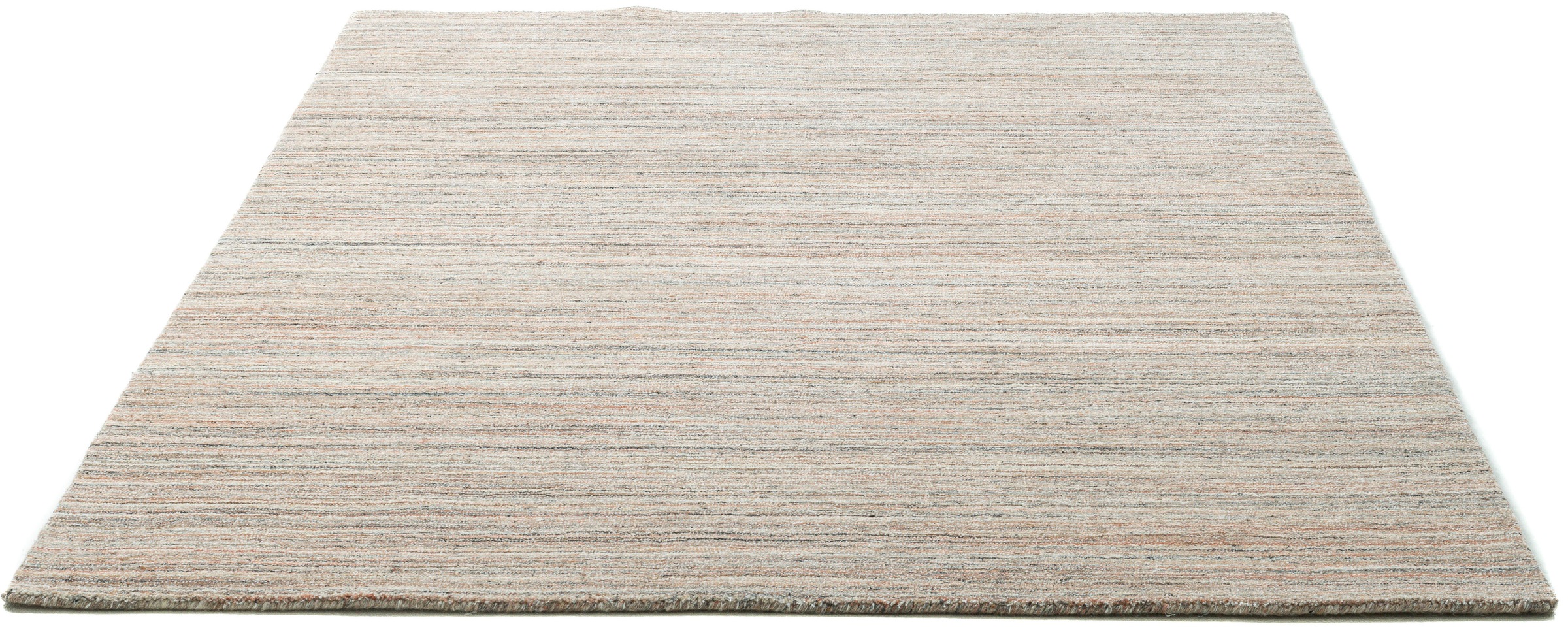 THEKO Teppich »San Diego«, rechteckig, 13 mm Höhe, handgewebt, 60% Wolle, Knüpfoptik, meliert, leichter seidiger Glanz
