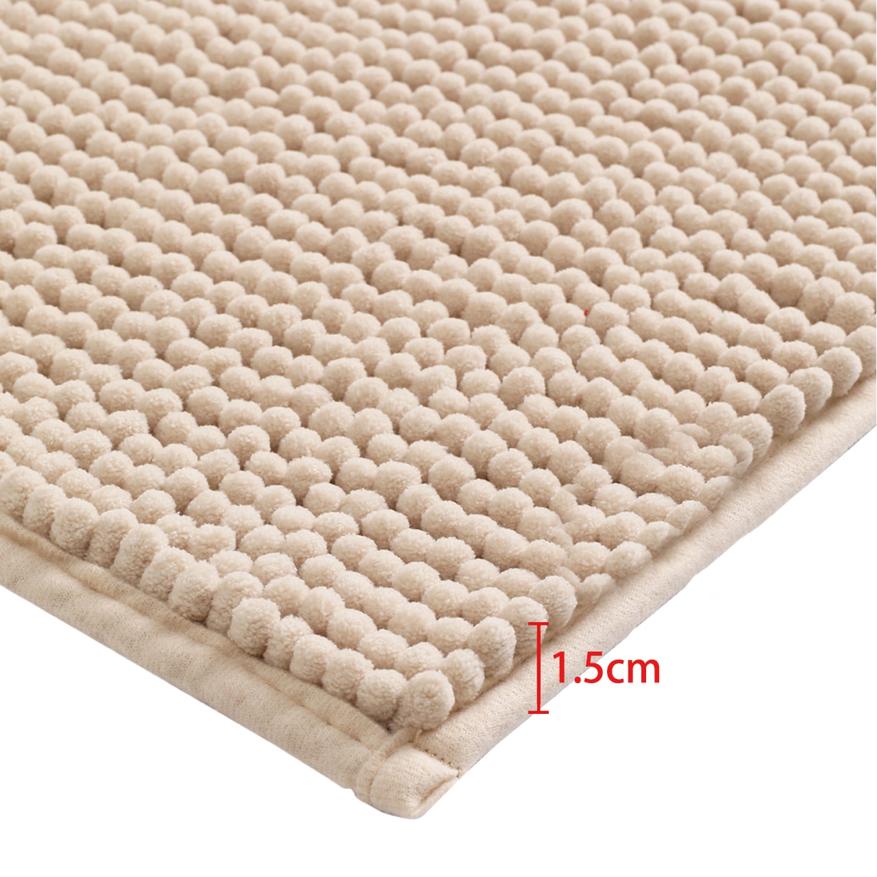 my home Badematte »Vanessa Chenille, Badvorleger, Badezimmer Teppich, Duschvorleger«, beidseitig nutzbar-strapazierfähig-fußbodenheizungsgeeignet-schnell trocknend, Uni Farben, besonders weich