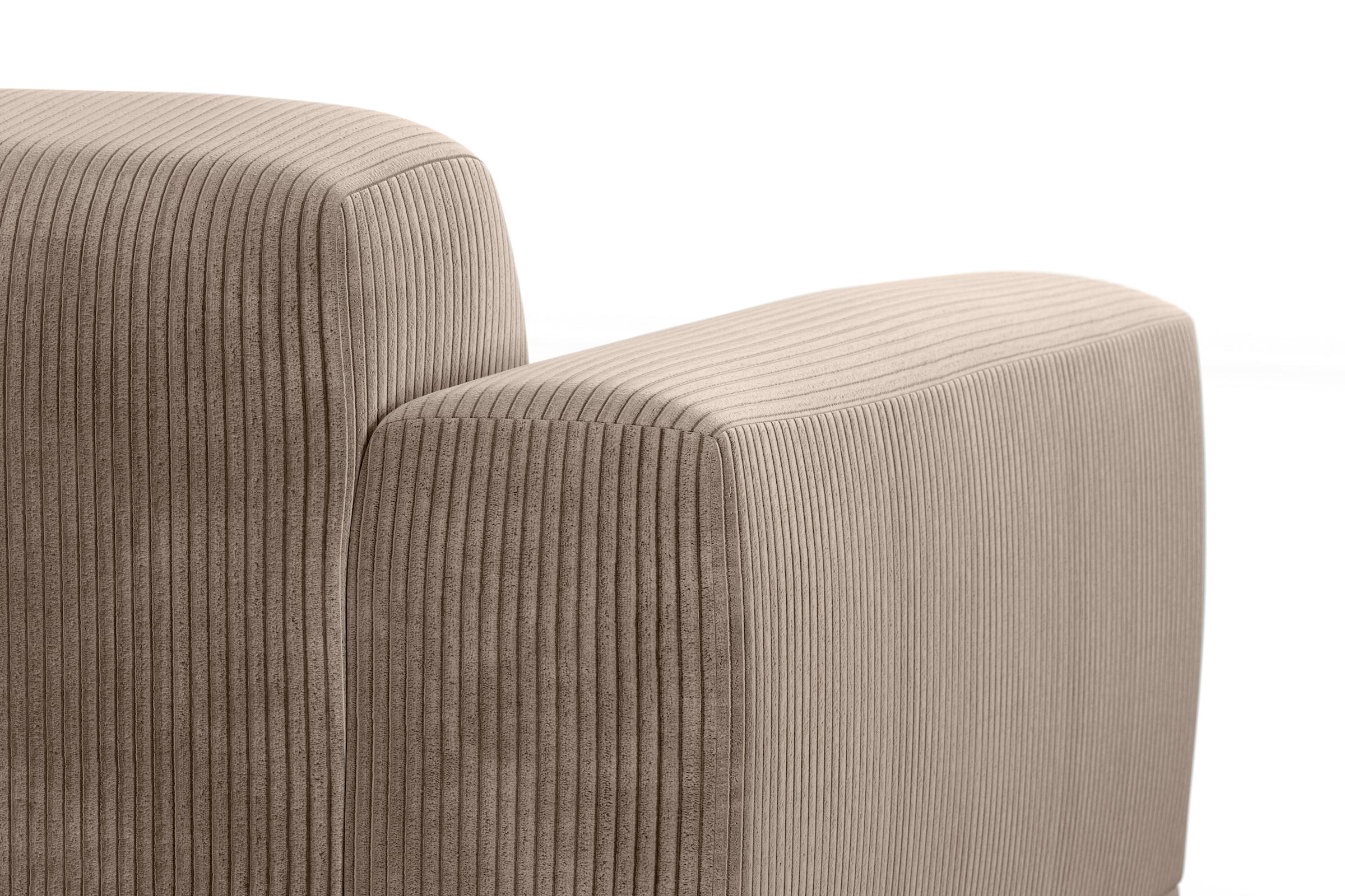 TRENDMANUFAKTUR Ecksofa »Braga, mit hochwertigem Kaltschaum, L-Form, in Cord erhältlich«, (2 St.), modernes Sofa, Couch mit hohem Sitzkomfort, 255/72/160 cm (B/H/T)