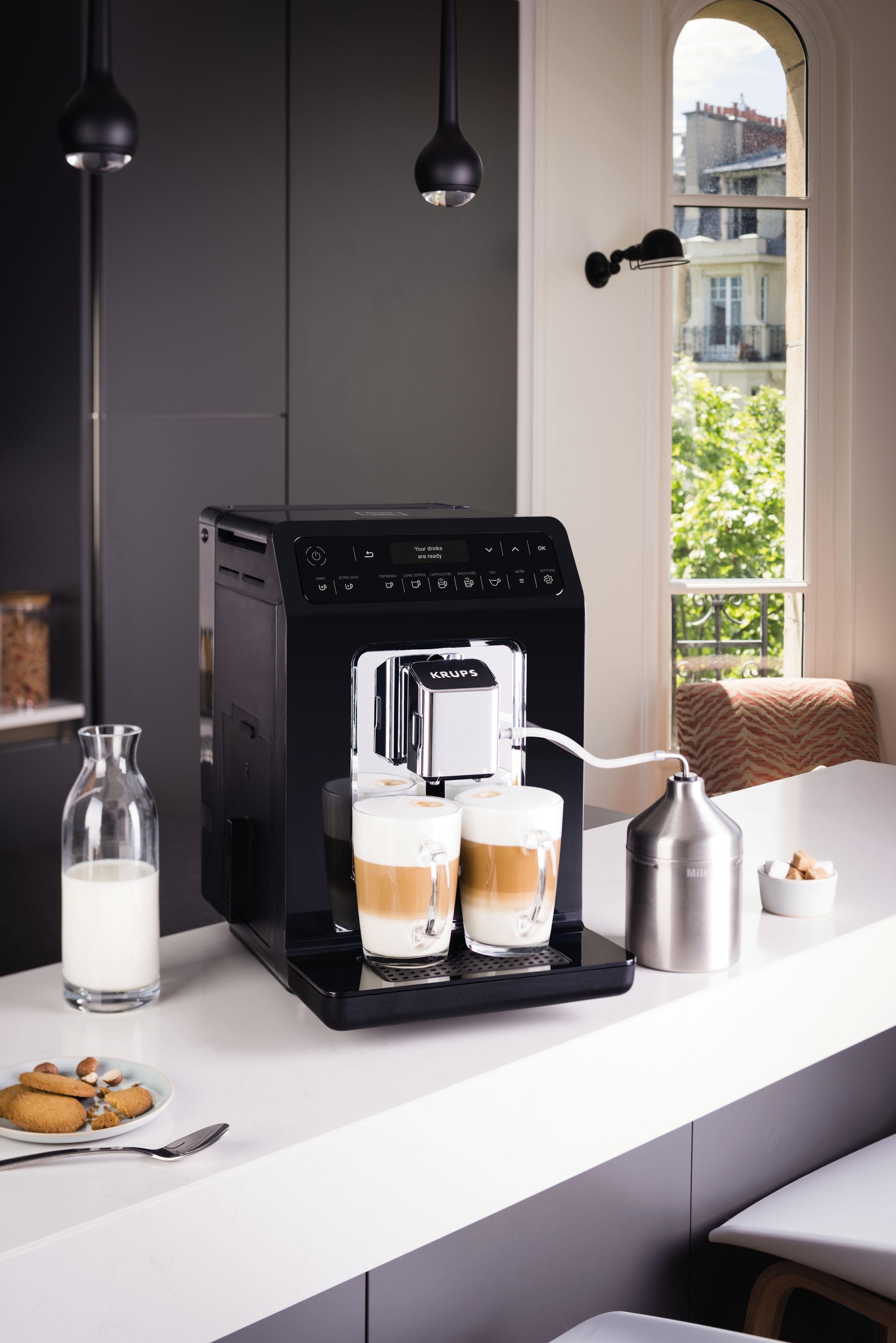 Krups Kaffeevollautomat »EA8918 Evidence«, OLED-Display, 12 Kaffee- und3 Tee-Variationen, 2-Tassen Funktion