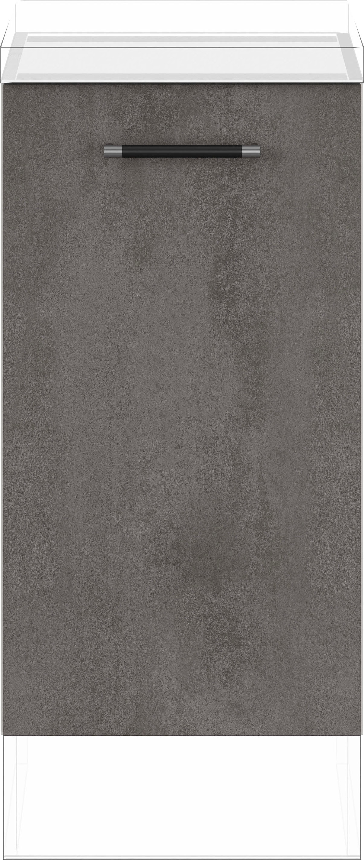 IMPULS KÜCHEN Auszugsunterschrank »"Prag und Valencia", Breite/Höhe: 40/72,3 cm, mit Soft-Close«, vormontiert, mit Auszug, mit Behälter für Wertstofftrennung