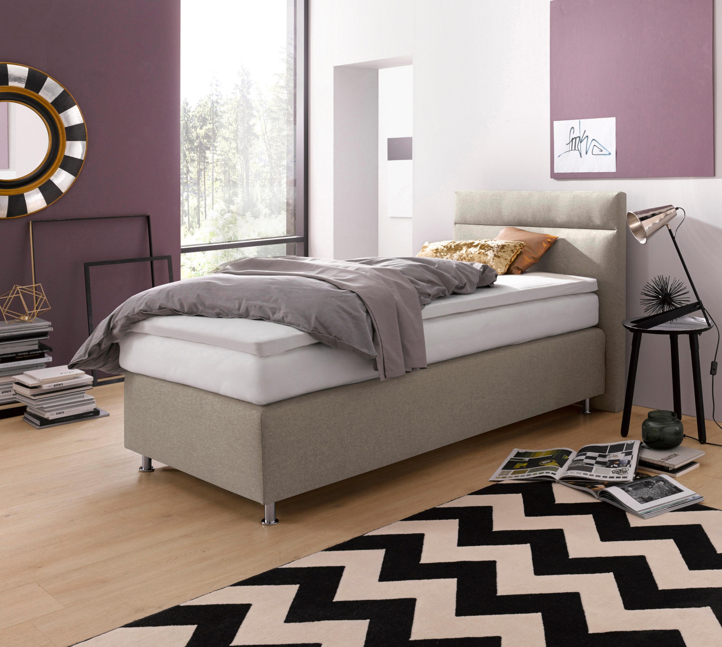 Westfalia Schlafkomfort Boxspringbett wahlweise mit LED-Beleuchtung günstig online kaufen