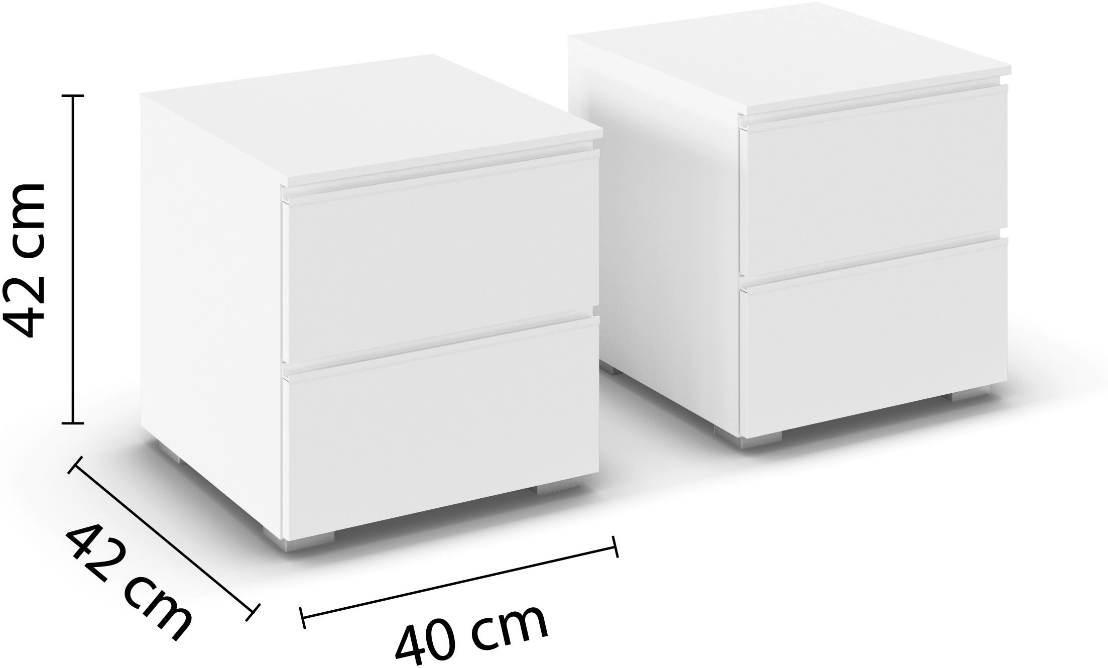 rauch Nachtkommode »Joel« Breite 40 cm,  jeweils zwei praktische und geräumige Schubladen MADE IN GERMANY