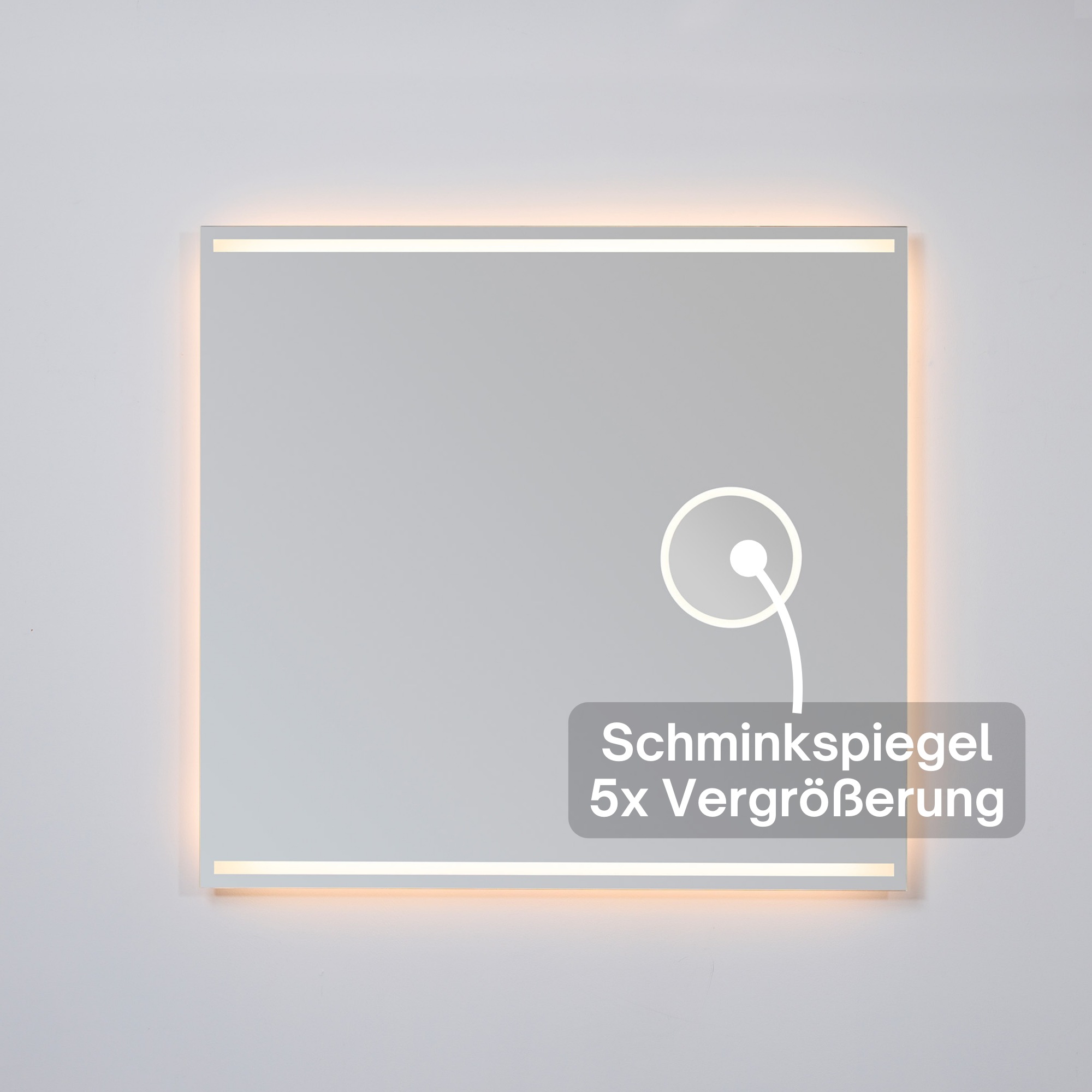 Loevschall Badspiegel »Focus, Spiegel mit Beleuchtung, Integrierter Schmink günstig online kaufen