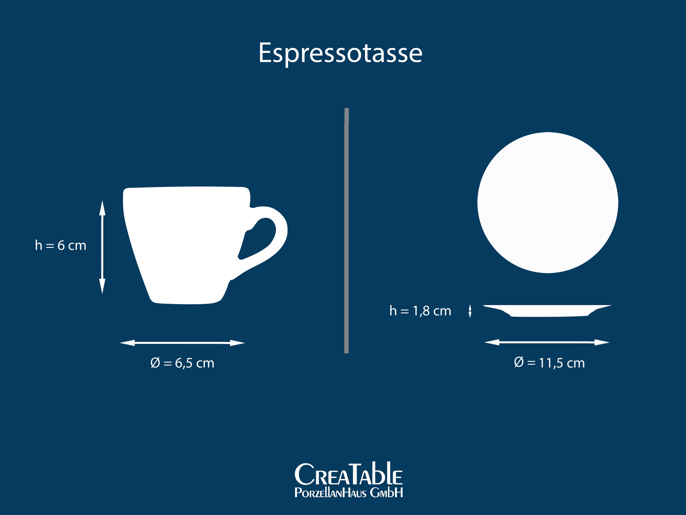 CreaTable Espressotasse »Golden Days Schwarz, Espressoset, 12-tlg.«, (Set, 12 tlg.), Goldfarbene Spezialglasur
