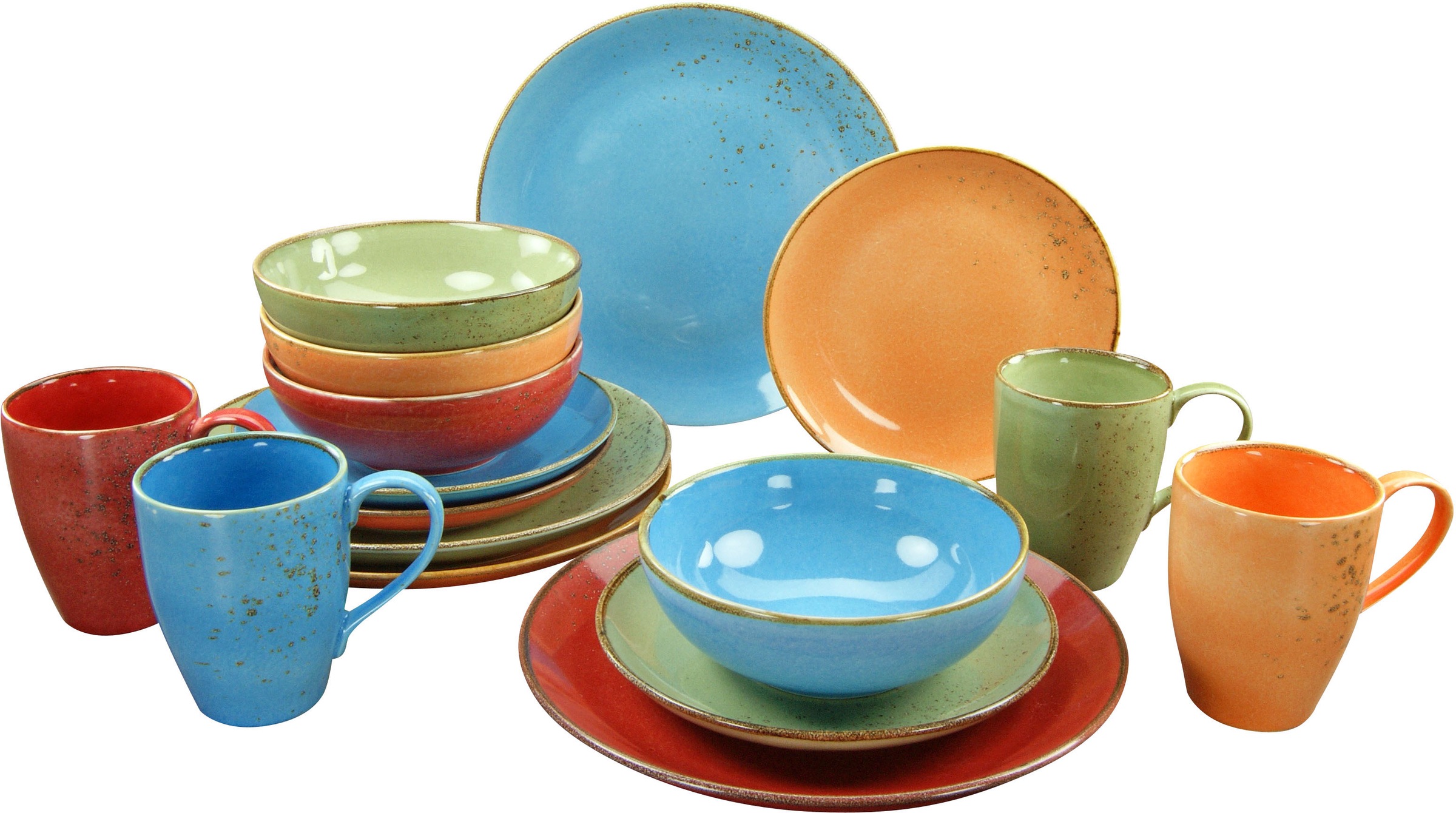 CreaTable Kombiservice »Geschirr-Set NATURE COLLECTION Summer«, (Set, 16 tl günstig online kaufen