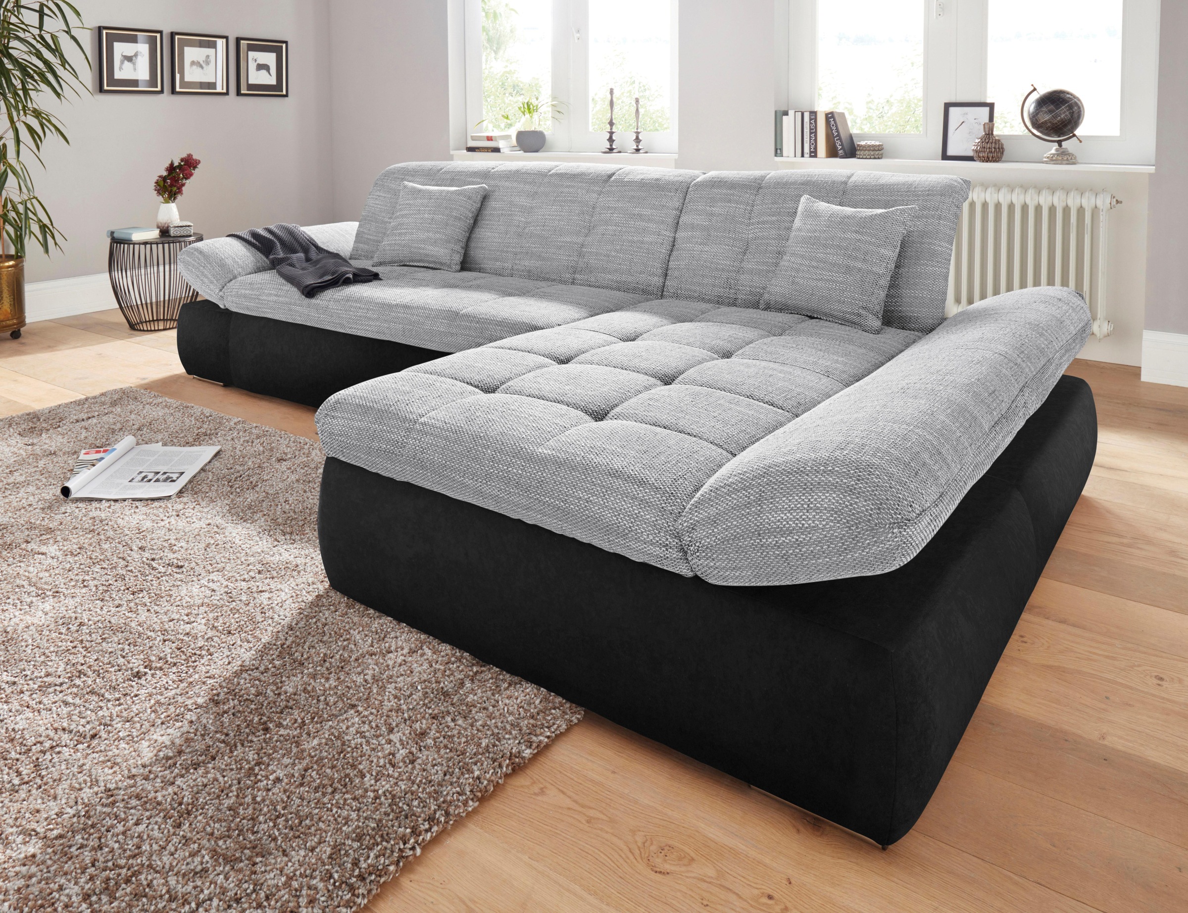 DOMO collection Ecksofa »PB Moric wahlweise mit Bettfunktion + Armteilverst günstig online kaufen