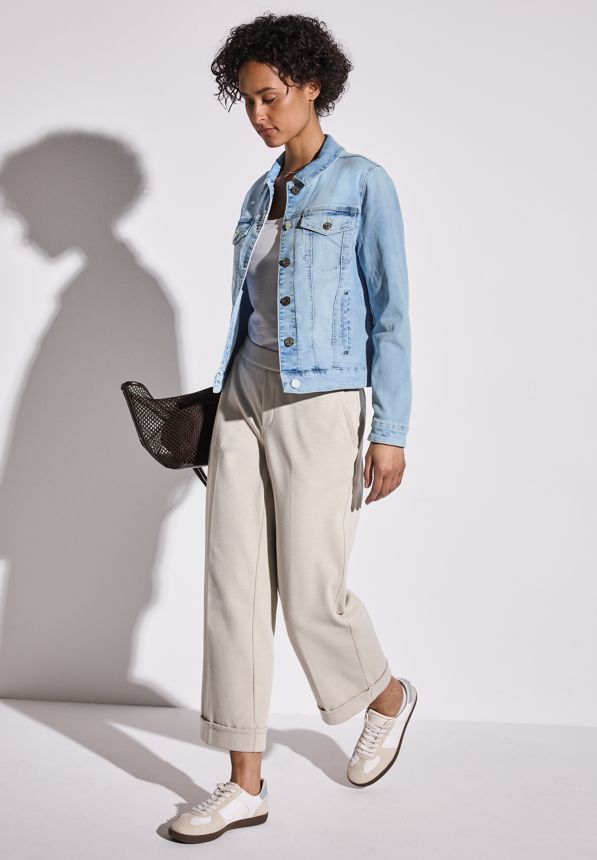 STREET ONE Jeansjacke, ohne Kapuze, im Bleached-Look