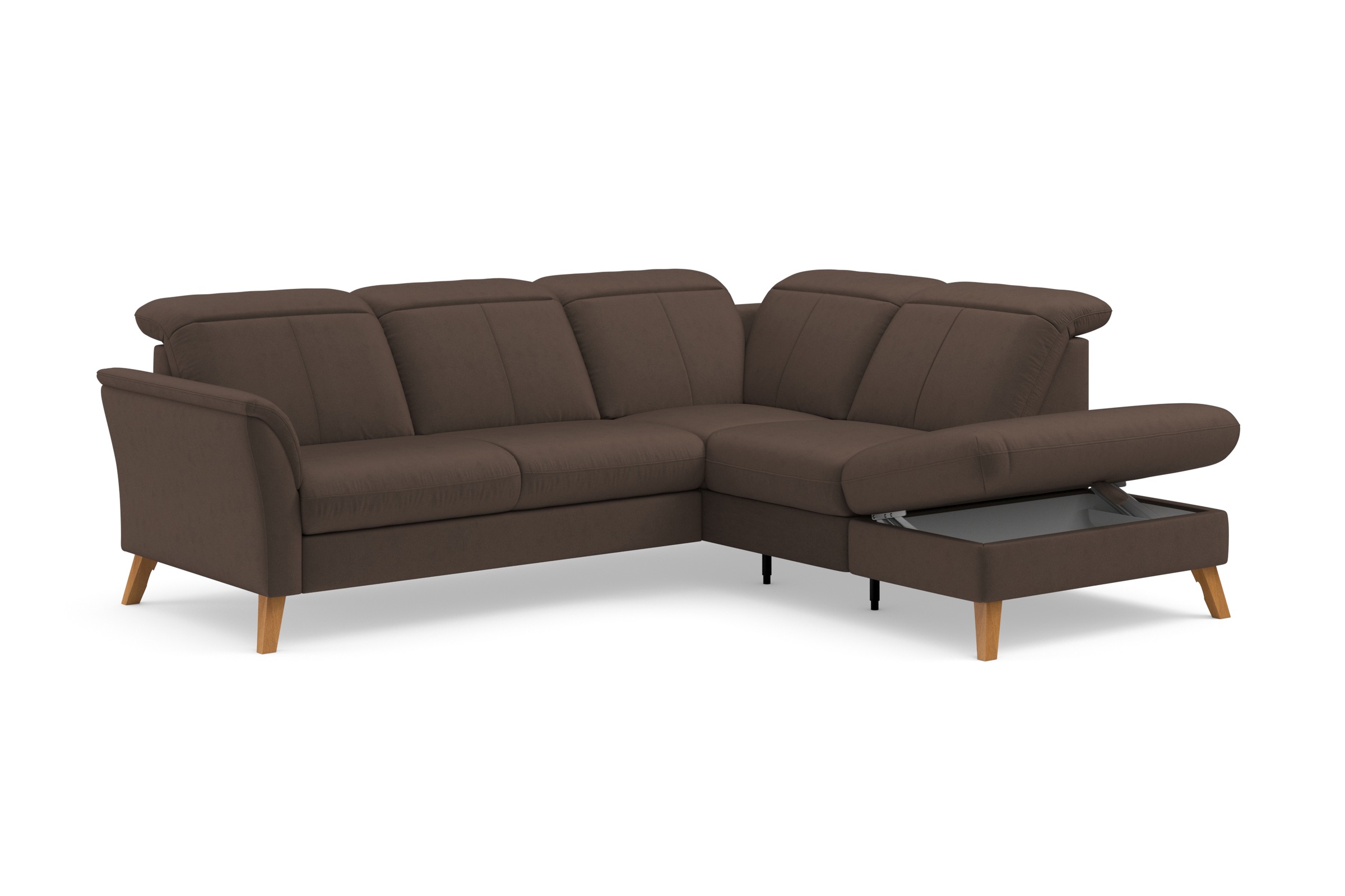sit&more Ecksofa »Romero L-Form«, wahlweise mit oder ohne TV-Funktion, Bettfunktion, Bettkasten