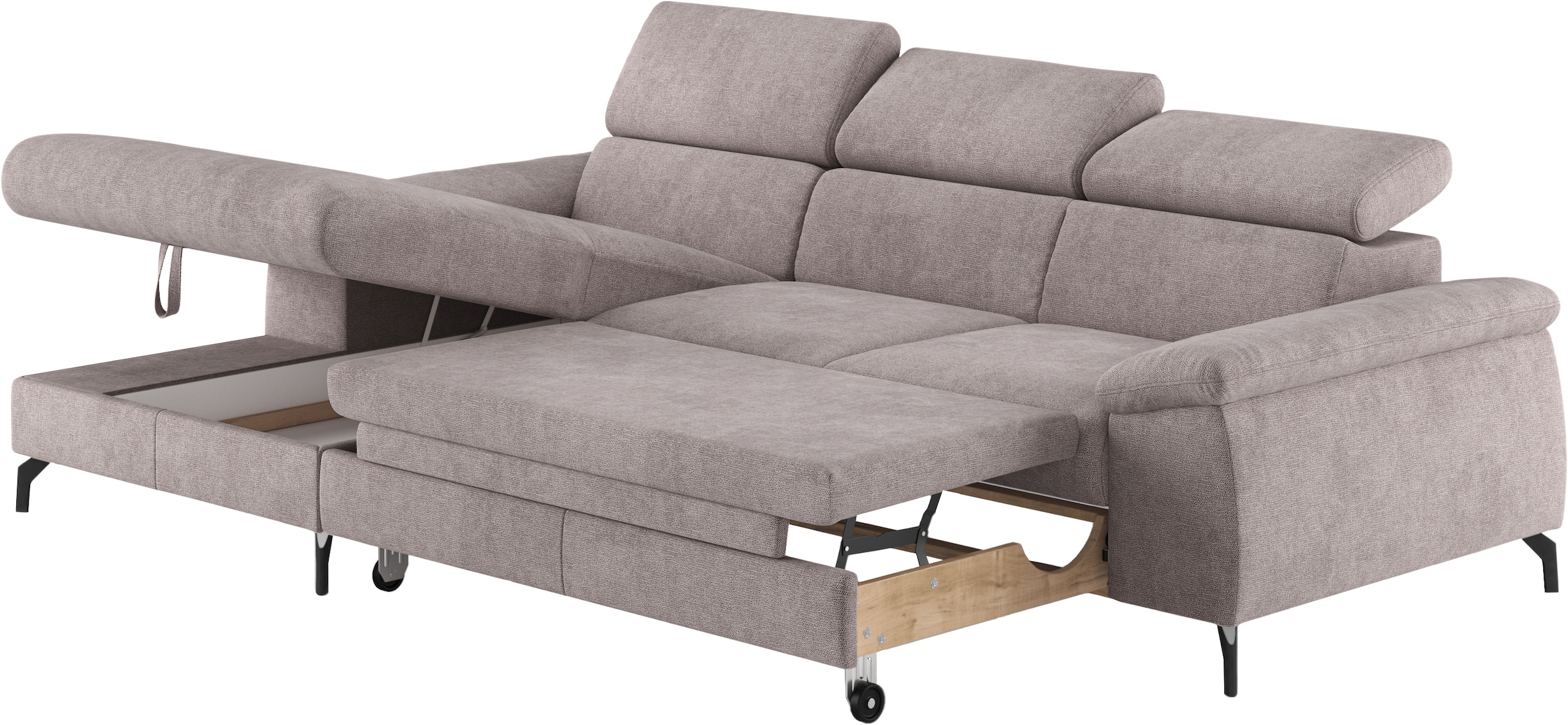COTTA Ecksofa »Kitty L-Form«, mit Kopfteilverstellung, wahlweise mit Bettfunktion & Bettkasten