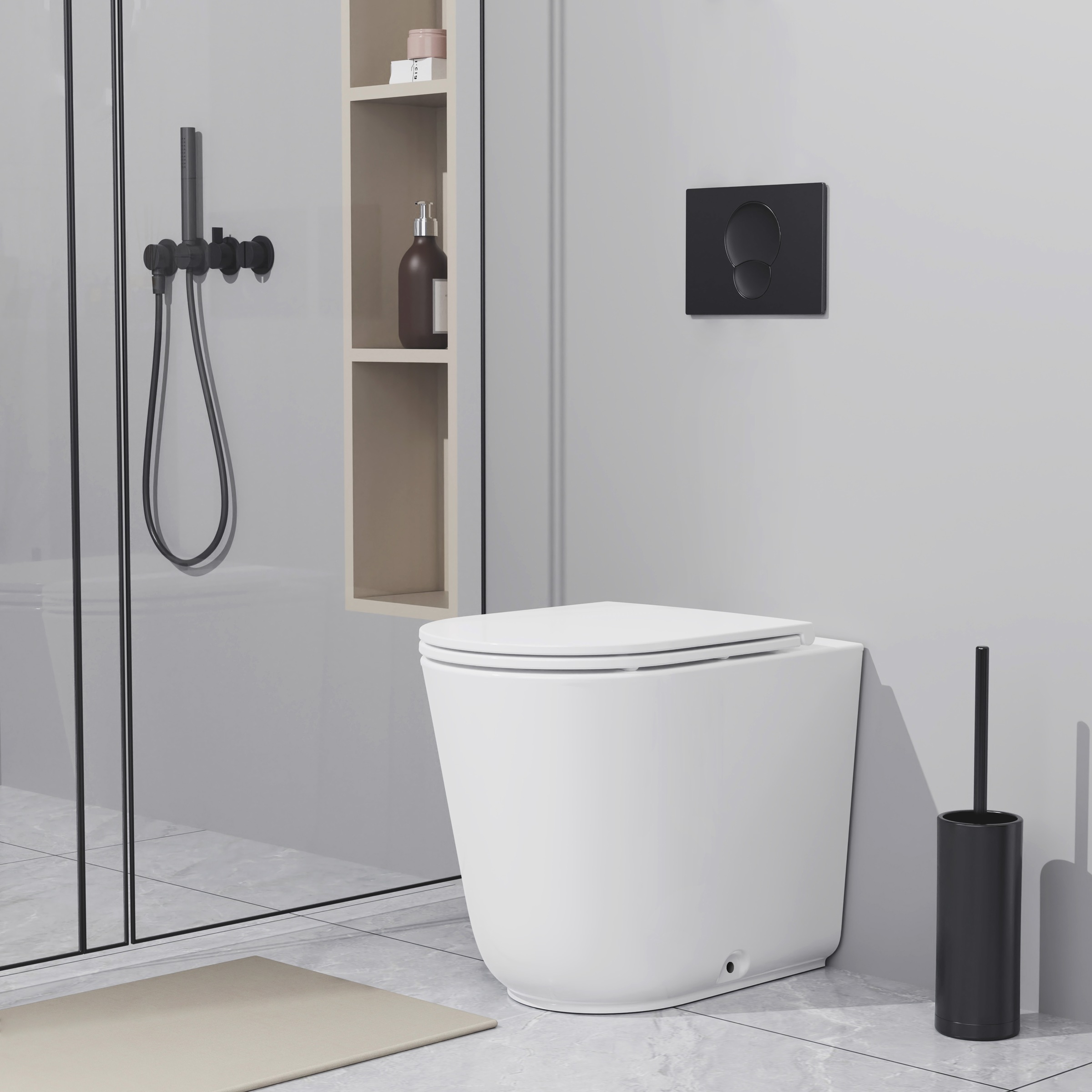 welltime Tiefspül-WC »Cascata Design« Vortex-Flush