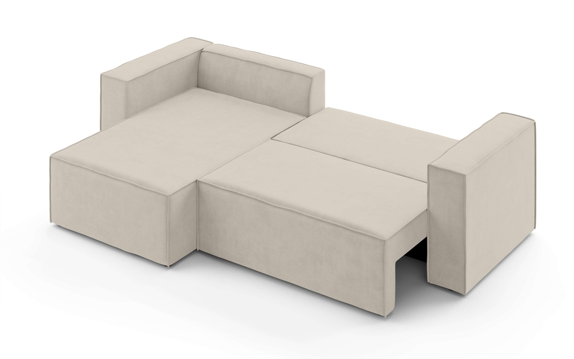 Home affaire Ecksofa »LINCOLNVILLE mit Bettfunktion und Bettkasten, Maße B/H/T 244/76/150 cm« L-Form mit Wellenunterfederung, Recamiere beidseitig montierbar