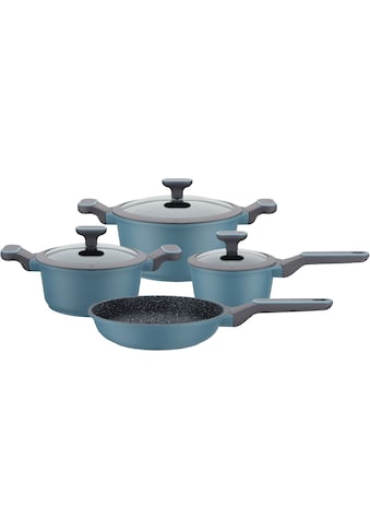 Topf-Set »Blue Granit«, Aluminiumguss, (Set, 7 tlg., Kochtopf 20/24 cm, 1...