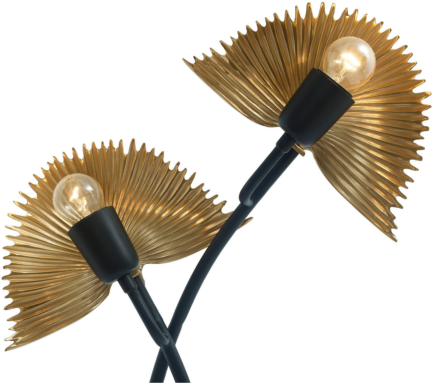 Kayoom Tischleuchte »Tischlampe Twinflame 125«, 2 flammig, Leuchtmittel E27 | ohne Leuchtmittel, Dekorative Tischlampe mit zwei Lichtobjekten aus Metall
