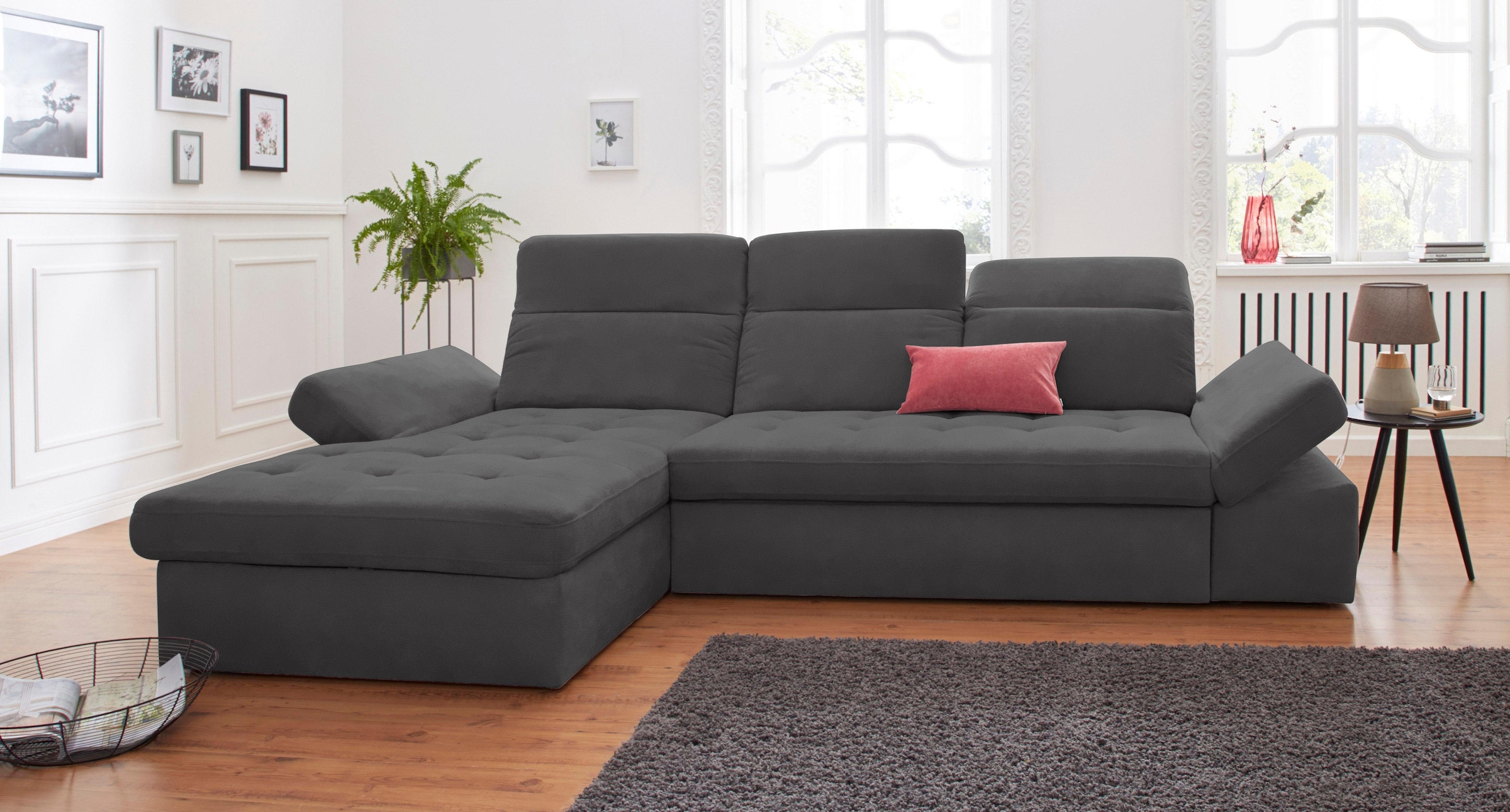 sit&more Ecksofa "Stardust L-Form", wahlweise mit Bettfunktion und Bettkast günstig online kaufen