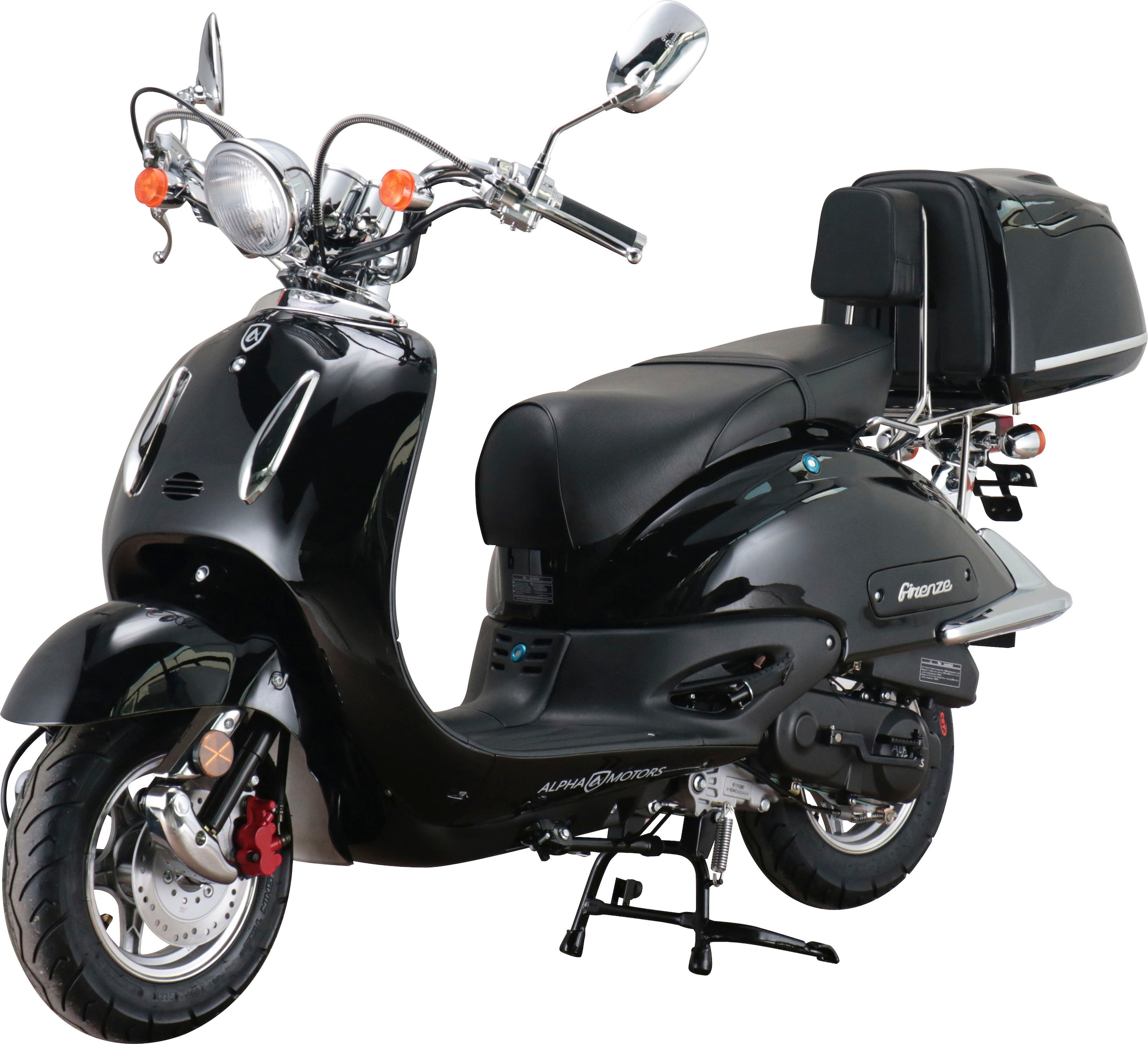 Alpha Motors Motorroller »Retro Firenze«, 50 cm³, 45 km/h, Euro 5, 2,99 PS, (mit Topcase), mit Lenkerschloss, im Retro-Look