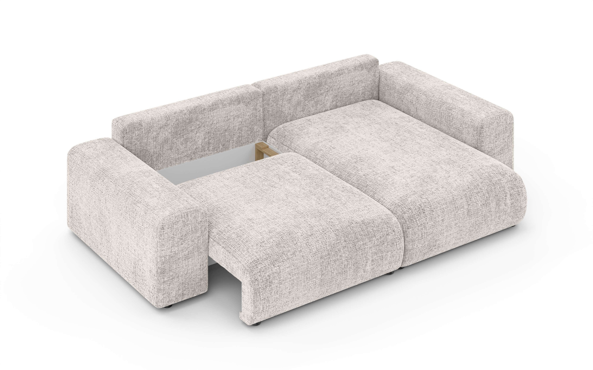 Home affaire Ecksofa »LAKESIDE mit Bettfunktion und Bettkasten, B/T/H 257/166/84 cm«, L-Form, Recamiere beidseitig montierbar, mit Wellenunterfederung