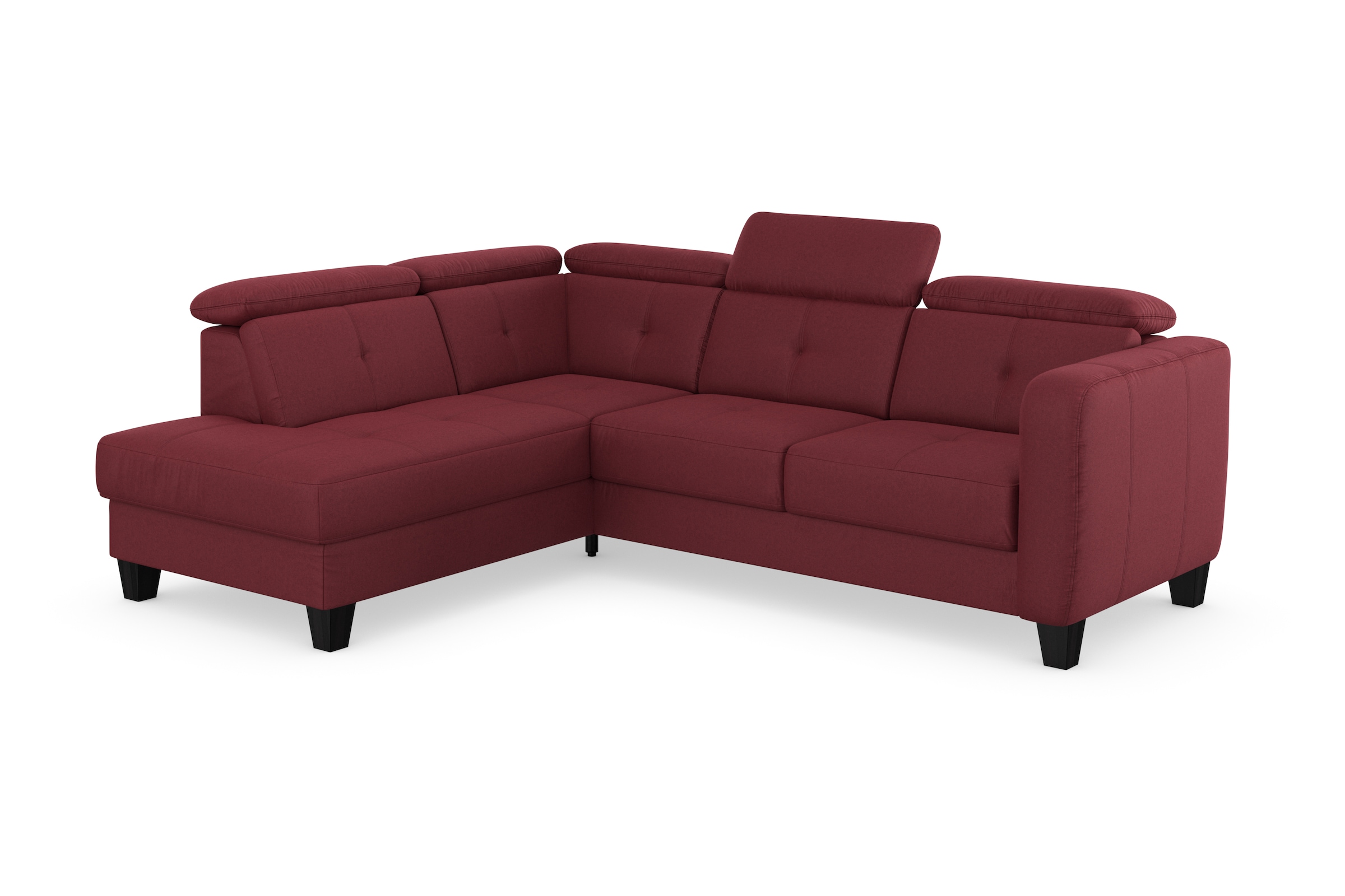 sit&more Ecksofa »Belluci L-Form«, inklusive Federkern, wahlweise mit Bettfunktion und Bettkasten