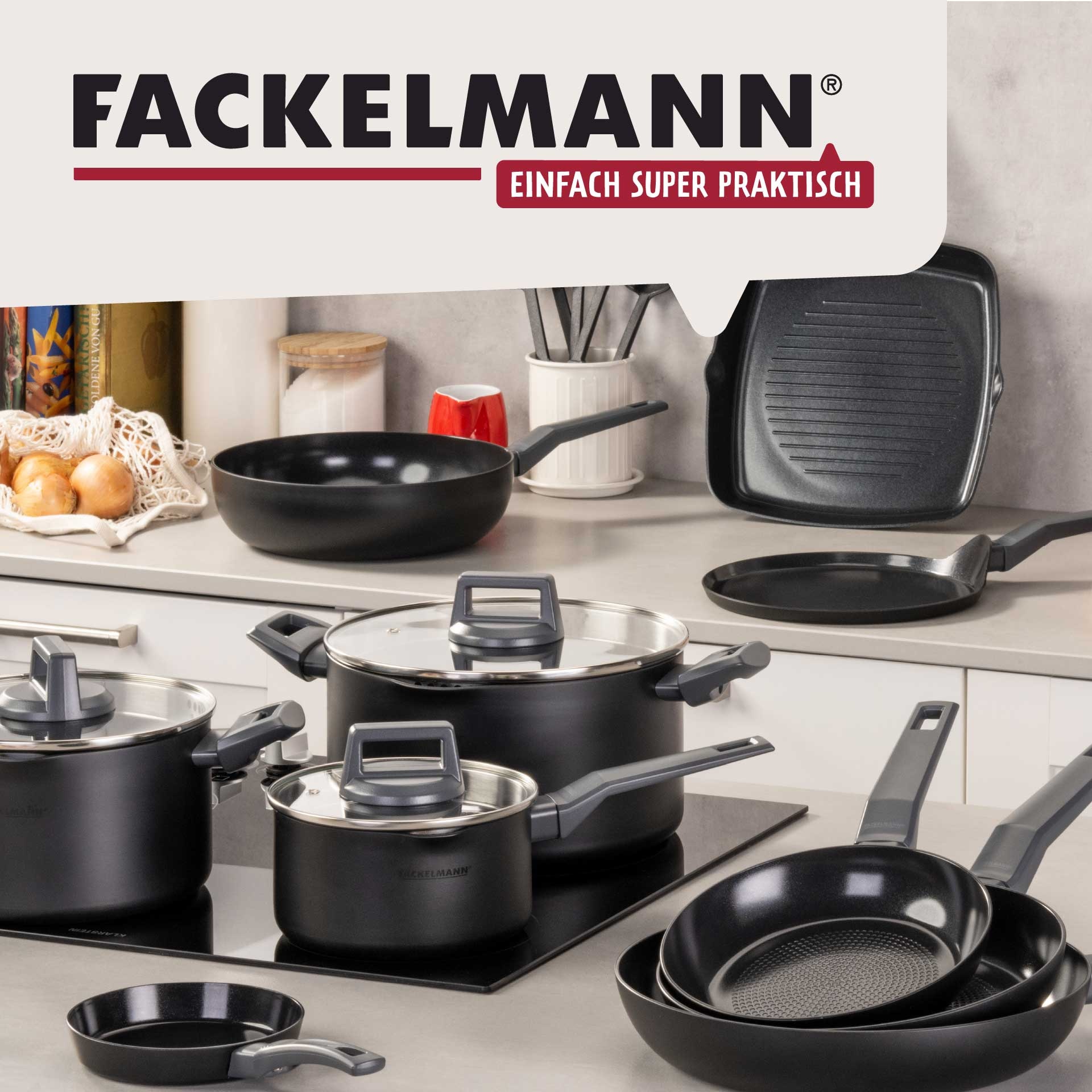 FACKELMANN Bratpfanne »Statement«, Aluminium, (Set, 2 tlg.), 2er Pfannenset Statement – Bratpfannen, Kochpfannen, Aluminium-Pfannen