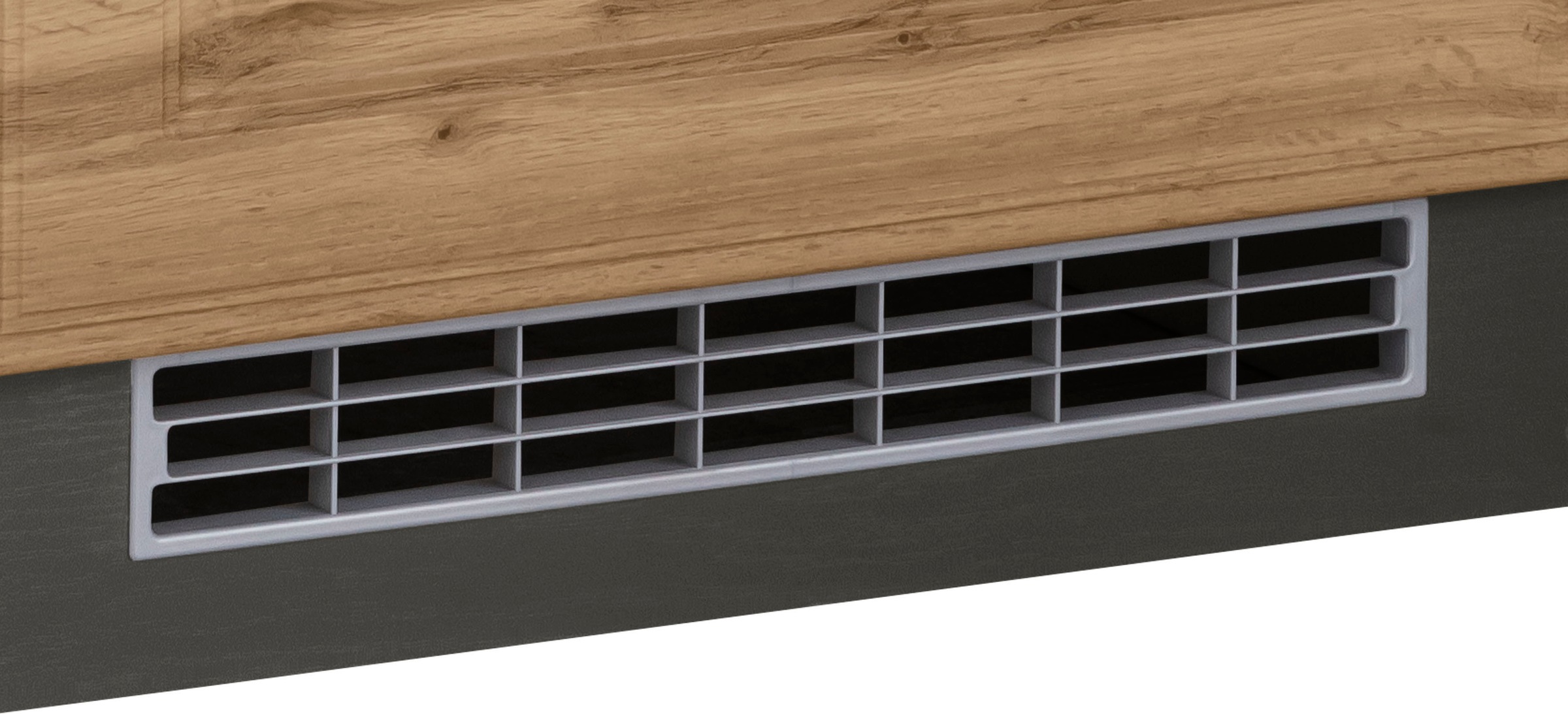 KOCHSTATION Küchenzeile »KS-Stockholm« Breite 270 cm, mit hochwertigen MDF Fronten im Landhaus-Stil