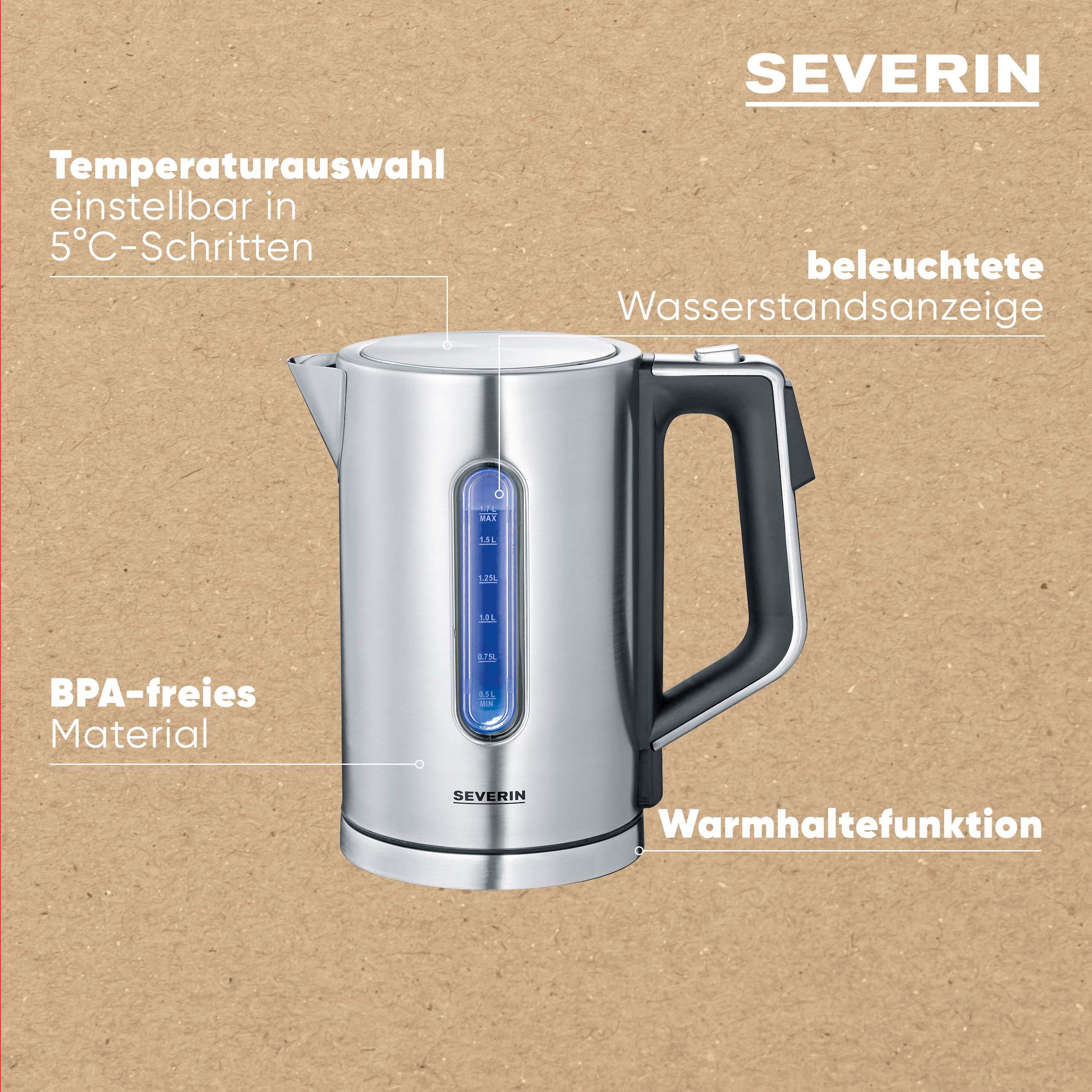 Severin Wasserkocher »WK 3418« 1,7 l 3000 W