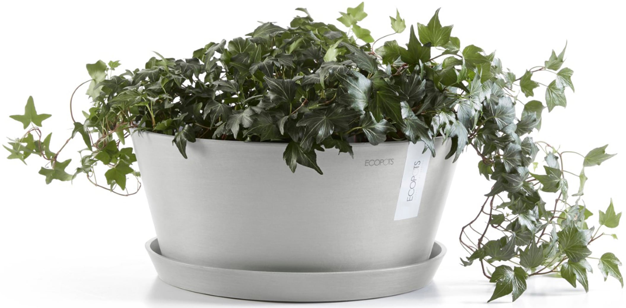 ECOPOTS Blumentopf »Frankfurt 30 Weißgrau« für innen und außen: frostsicher, bruchsicher und lichtbeständig