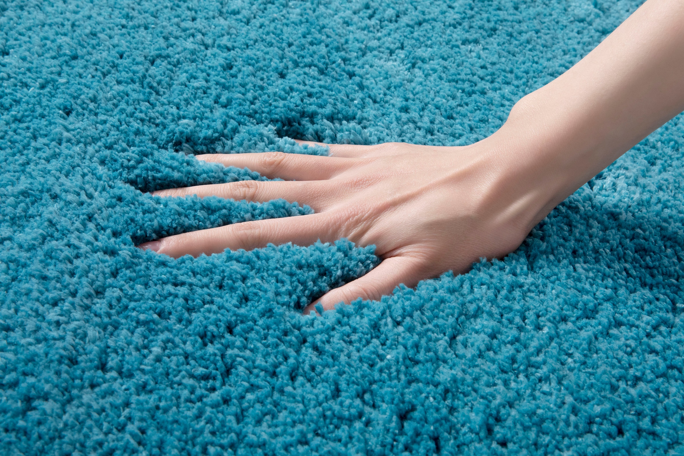 my home Badematte »Sanremo, Badvorleger, Badezimmer Teppich, sehr weich«, rutschhemmend beschichtet, fußbodenheizungsgeeignet-schnell trocknend, Badteppich, unifarben, rechteckig, rund & als 3-tlg. Set erhältlich