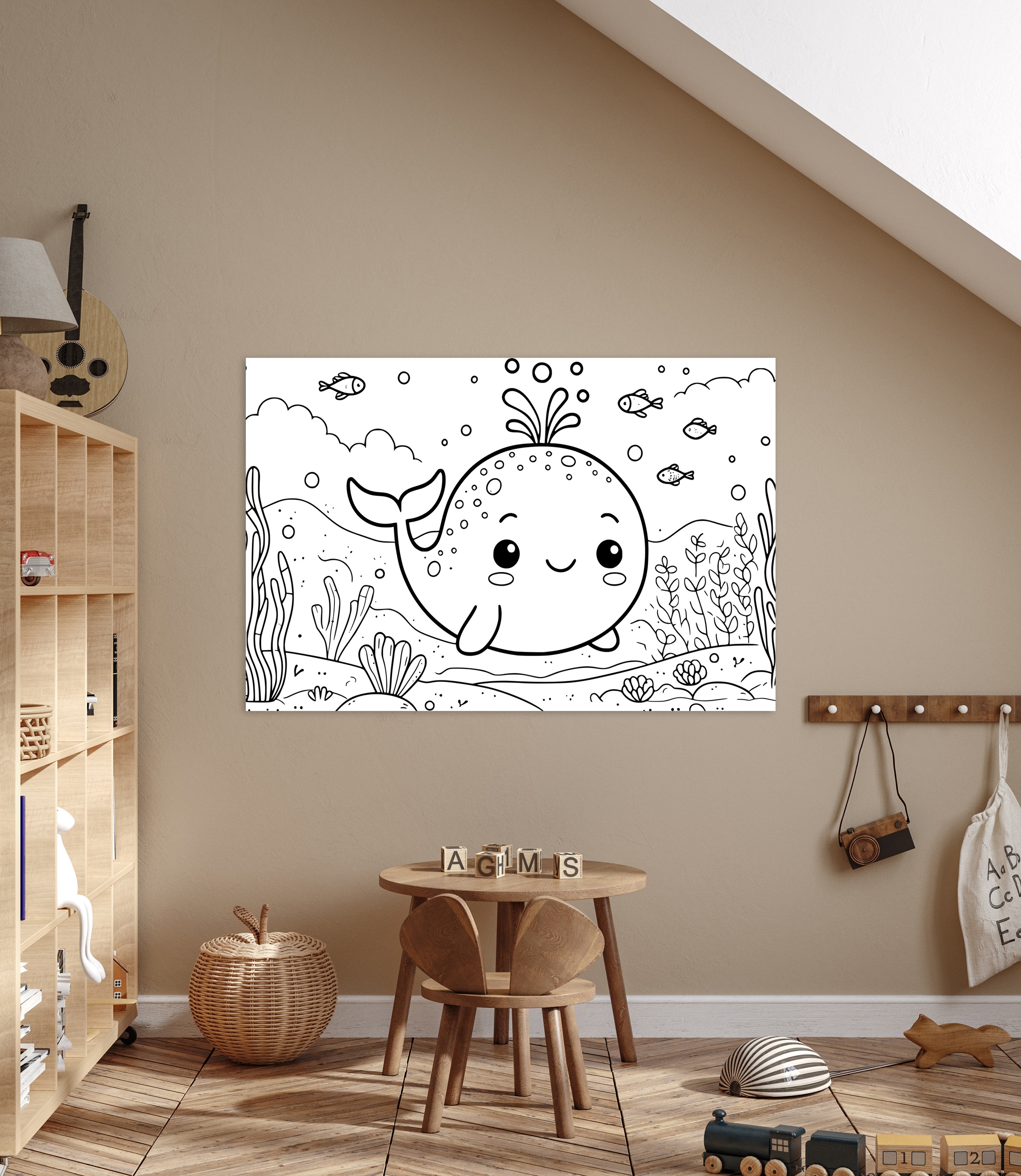 queence Bild »Kleiner Wal« Blätter   Blätterbilder   Figuren   Fisch & Meer günstig online kaufen