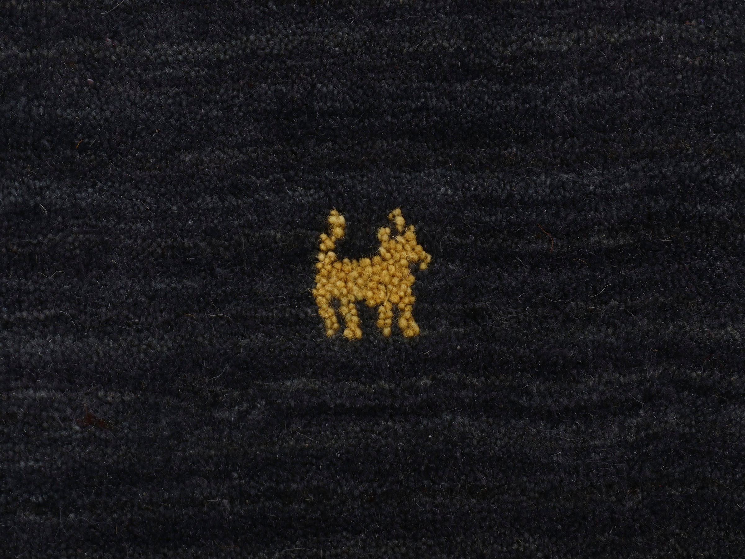 carpetfine Wollteppich »Gabbeh Uni«, rund, 15 mm Höhe, reine Wolle handgewebt, Gabbeh Tiermotiv warmes Raumklima viele Größen