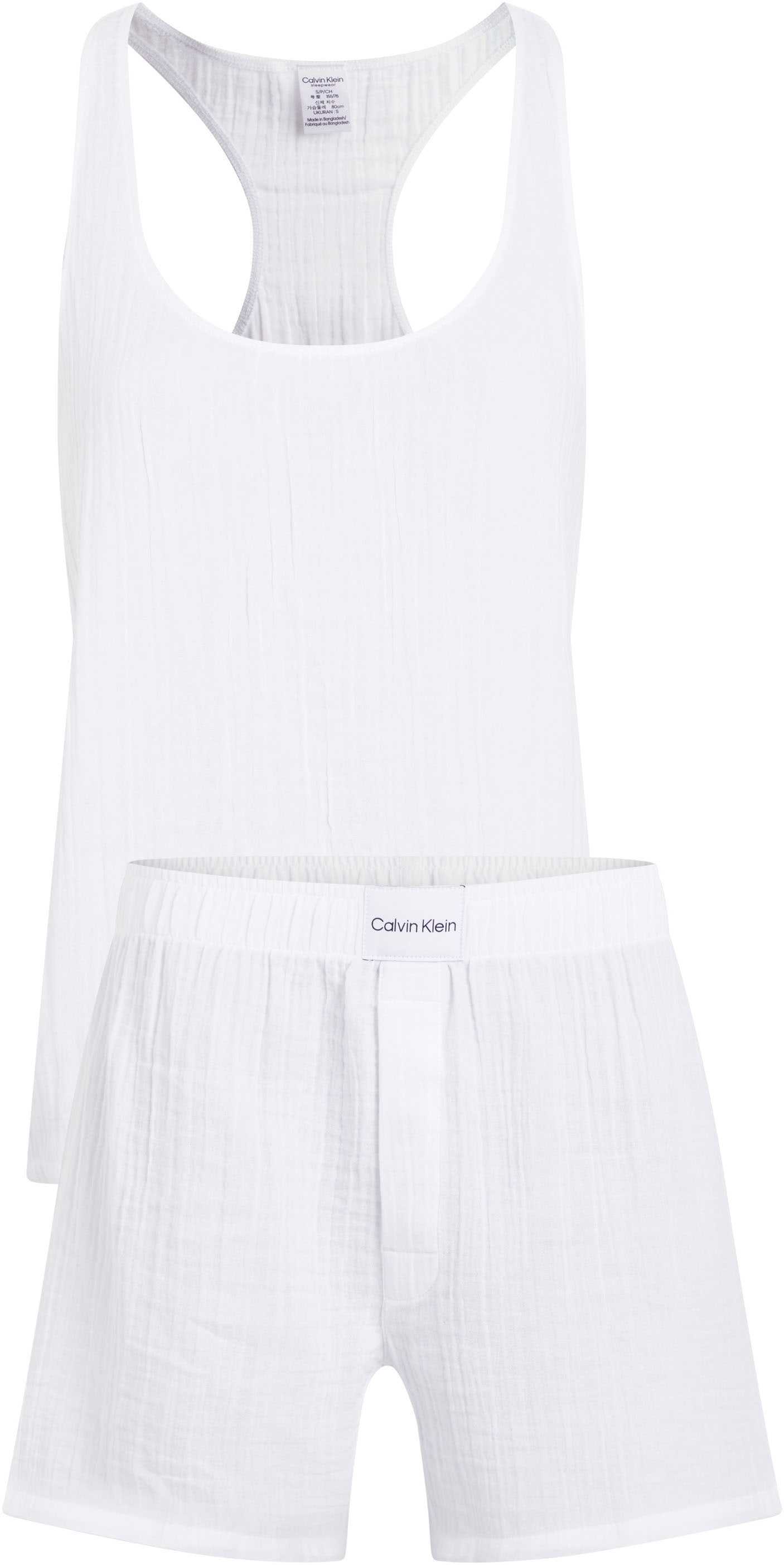 Calvin Klein Underwear Pyjama »SLEEVELESS SHORT SET«, (Set, 2 tlg.), mit Markenlabel auf Bund