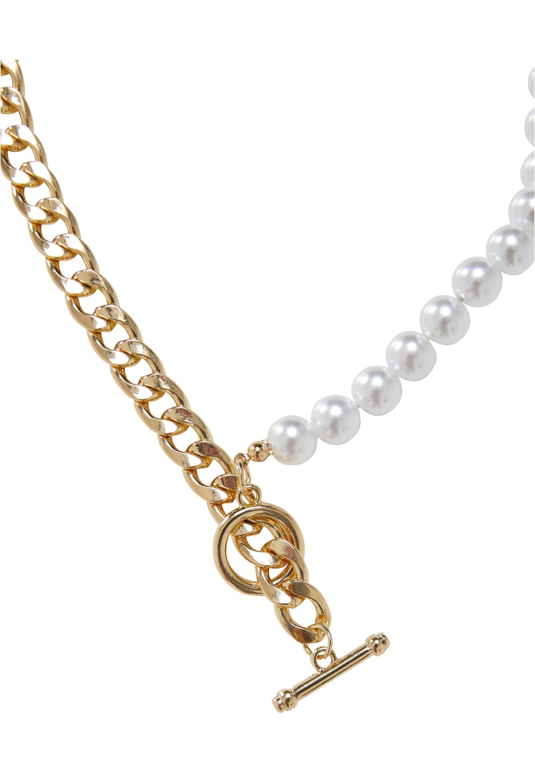 URBAN CLASSICS Schnürsenkel »Urban Classics Unisex Half Pearl Exchangable Necklace 2-Pack«
