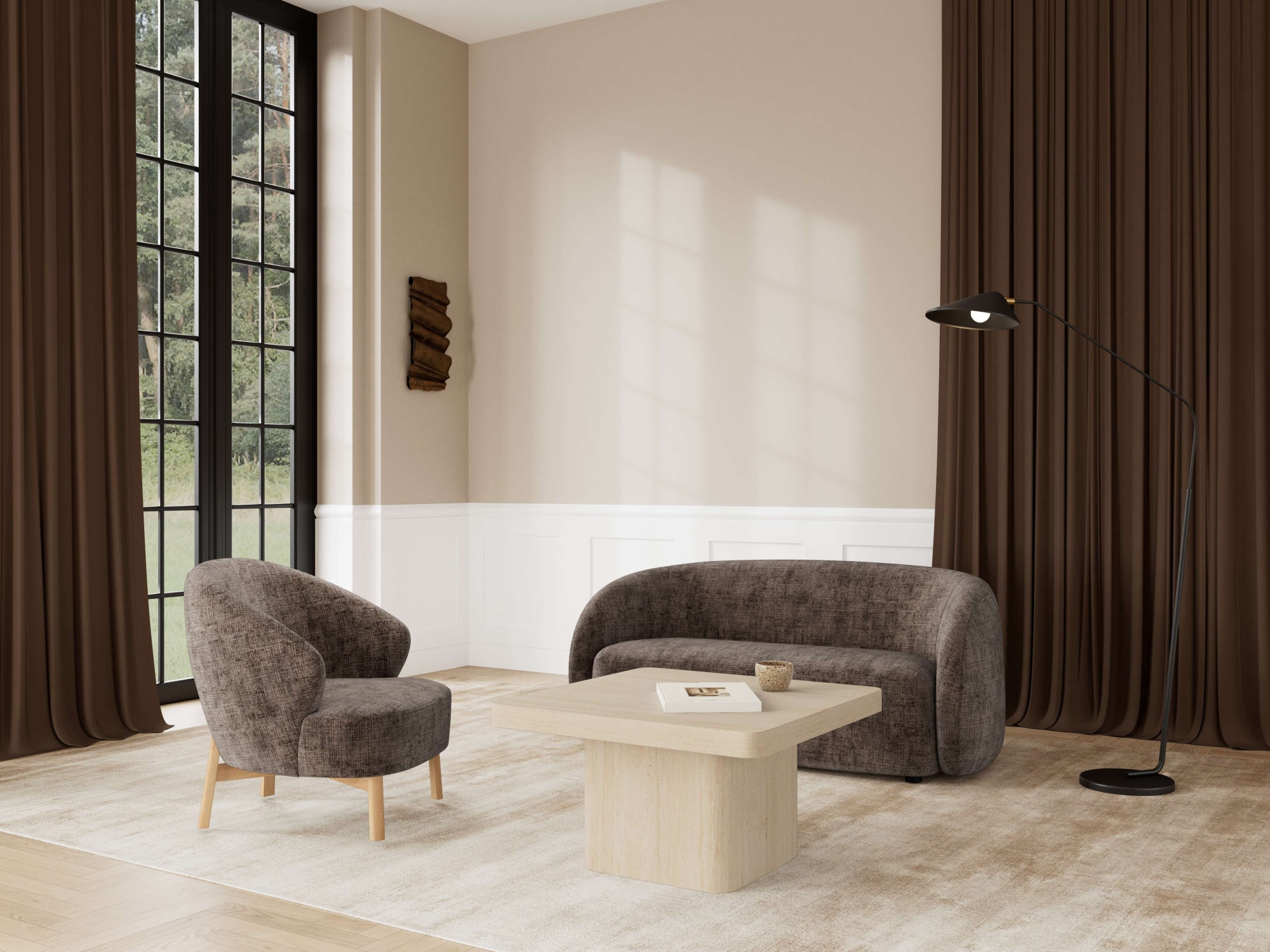 ACTONA GROUP Polsterstuhl »Relaxsessel, Polstersessel« () Stuhl, braun, 77.5x78x78cm