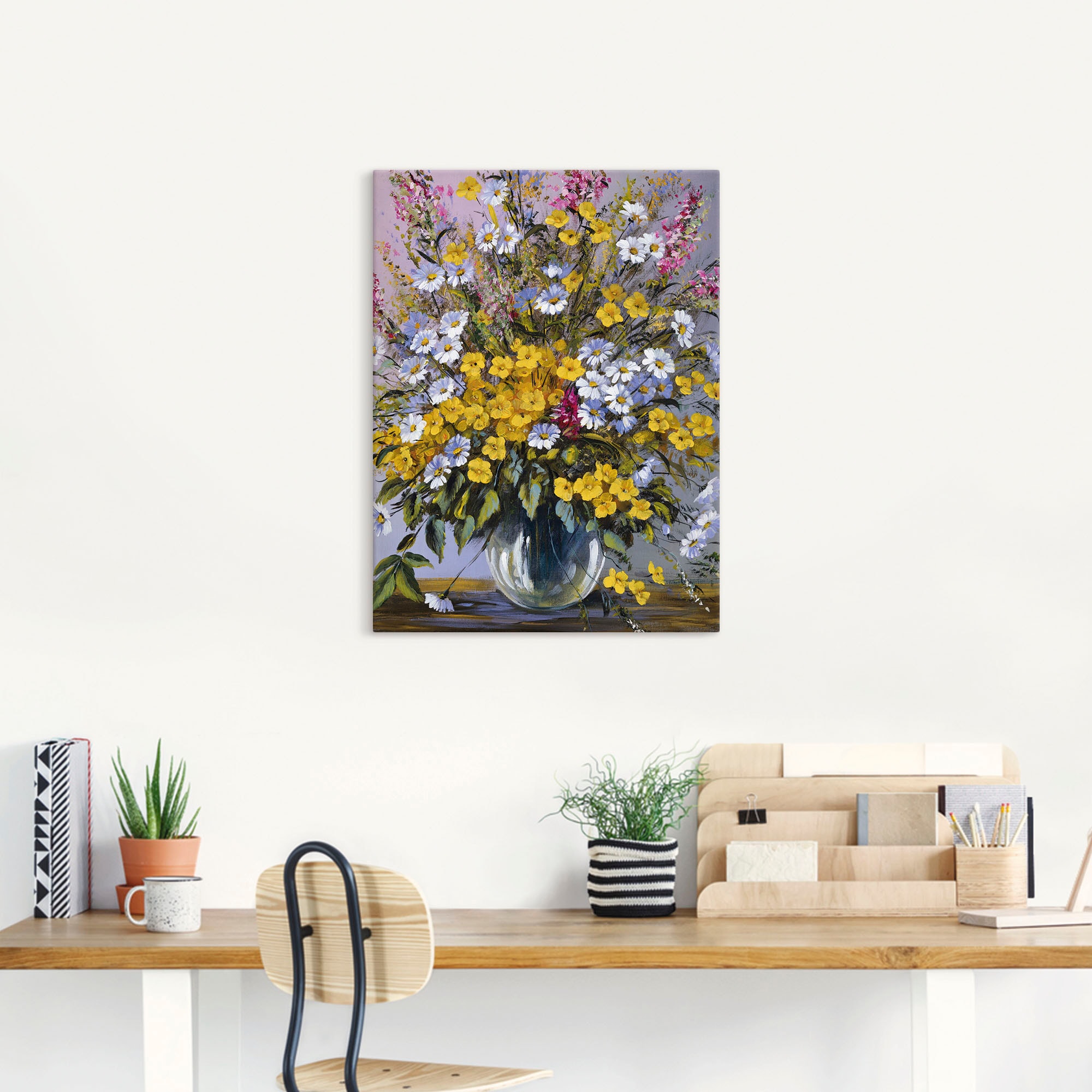 Artland Wandbild »Gemischter Strauß«, Blumen, (1 St.), als Leinwandbild, Po günstig online kaufen