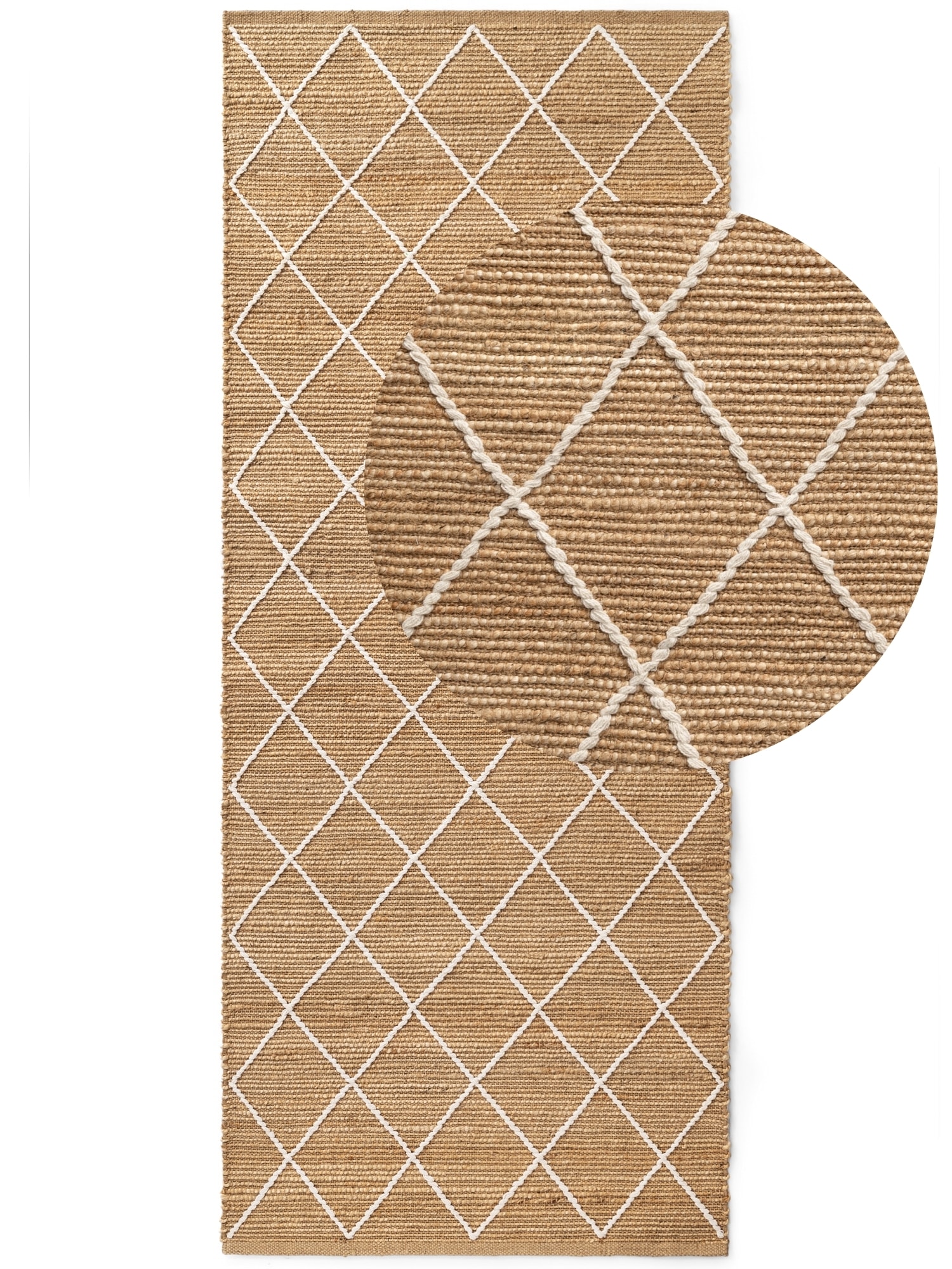 HANSE Home Teppich »Kunu«, rechteckig, 10 mm Höhe, Jute, Baumwolle, Wohnzim günstig online kaufen