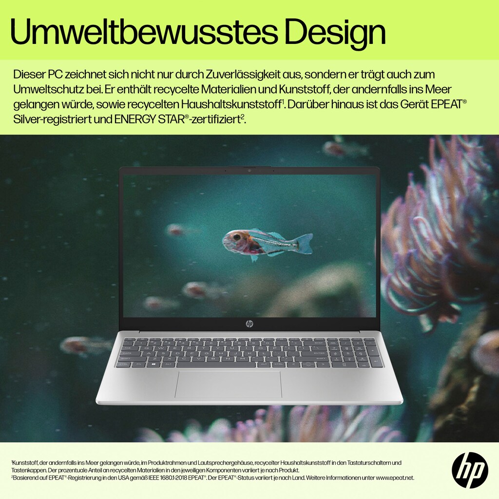 HP Notebook »15-fd0077ng«, 39,6 cm, / 15,6 Zoll, Intel, Core i7, Iris Xe Graphics, 512 GB SSD