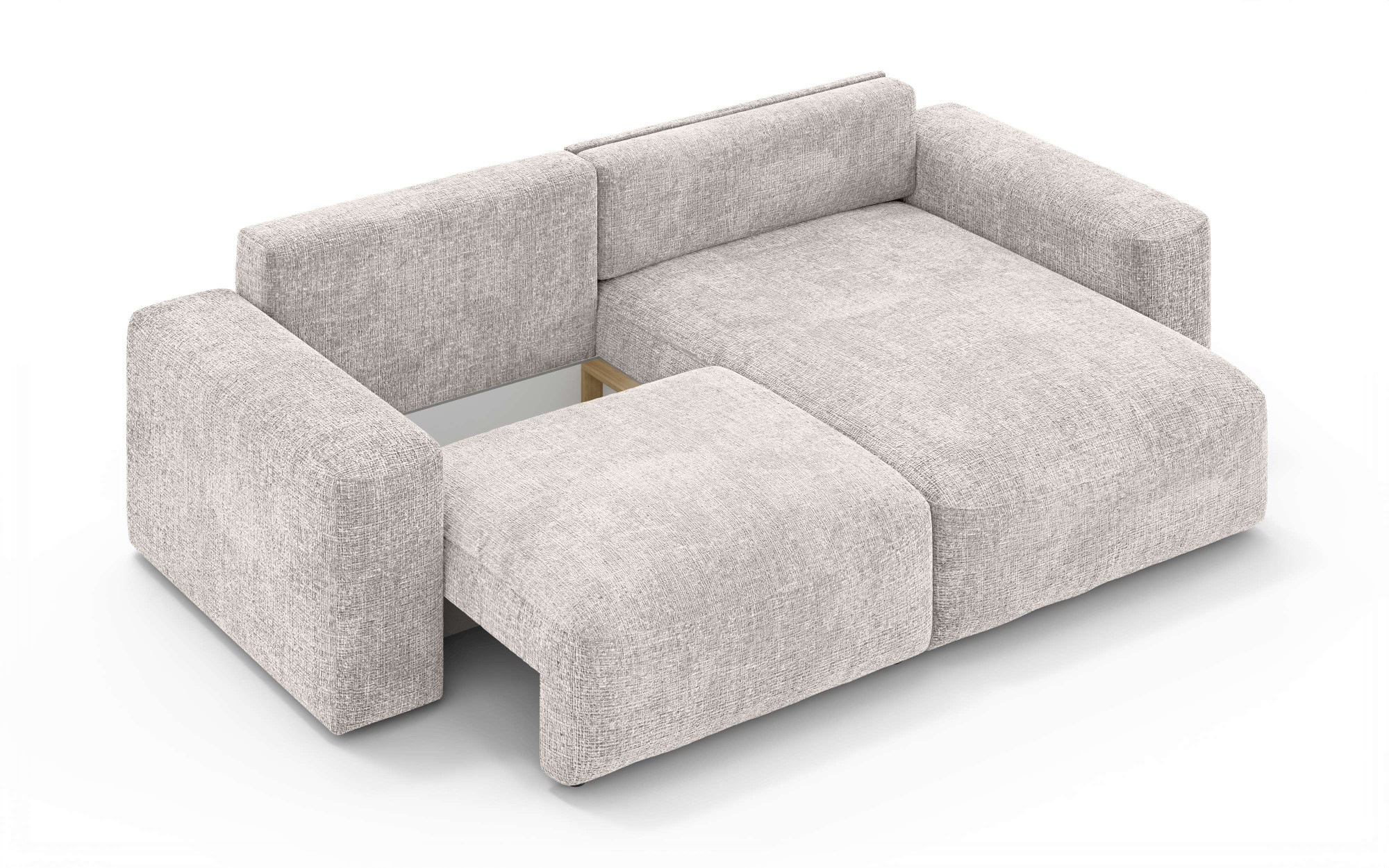 OTTO home Ecksofa »MATTS Schlafsofa mit Bettkasten, Maße B/T/H: 265/159/89 cm«, L-Form mit Recamiere rechts oder links, hoher Sitzkomfort