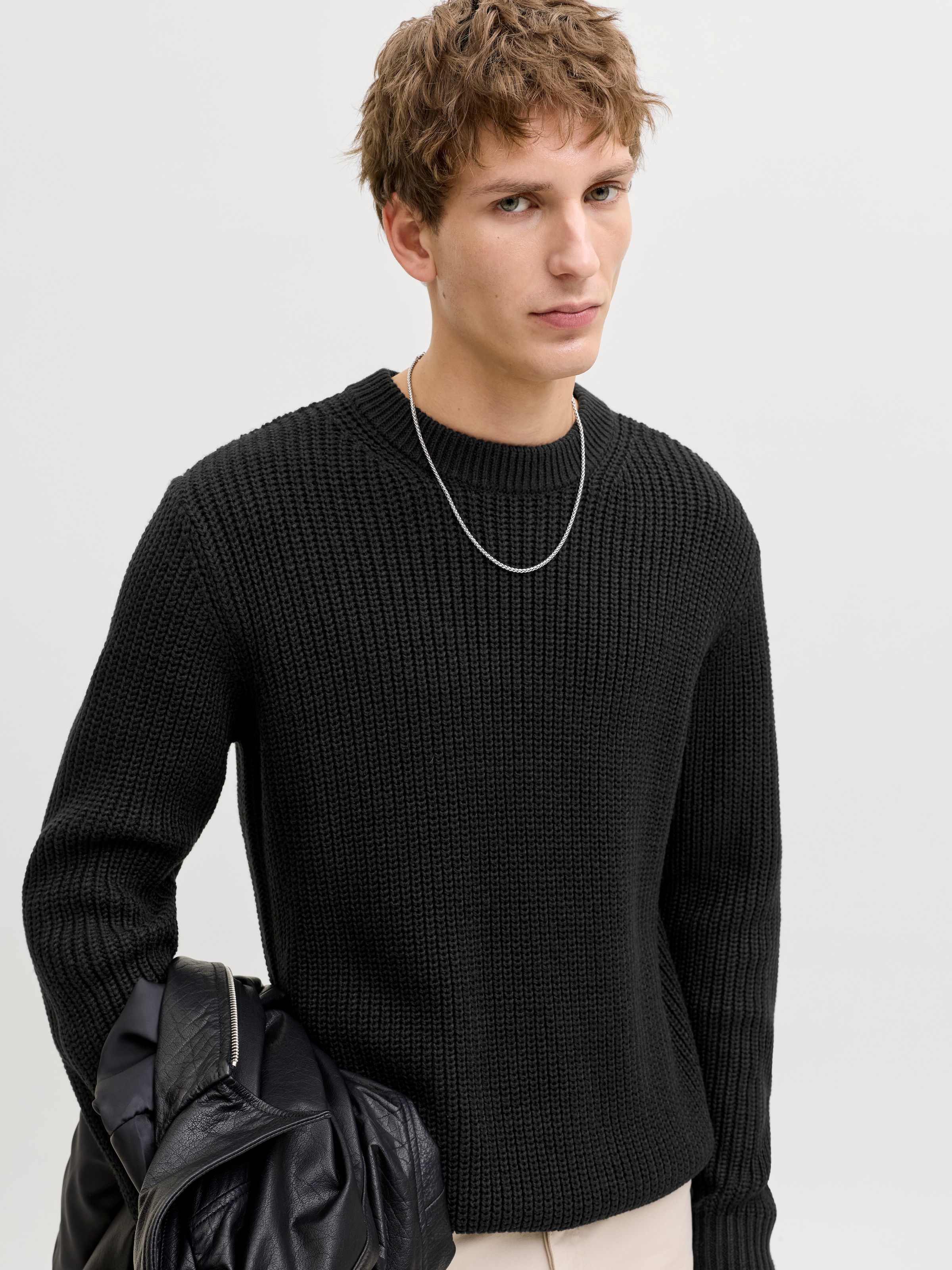 Jack & Jones Strickpullover »JORBLEECKER KNIT CREW NECK BF«