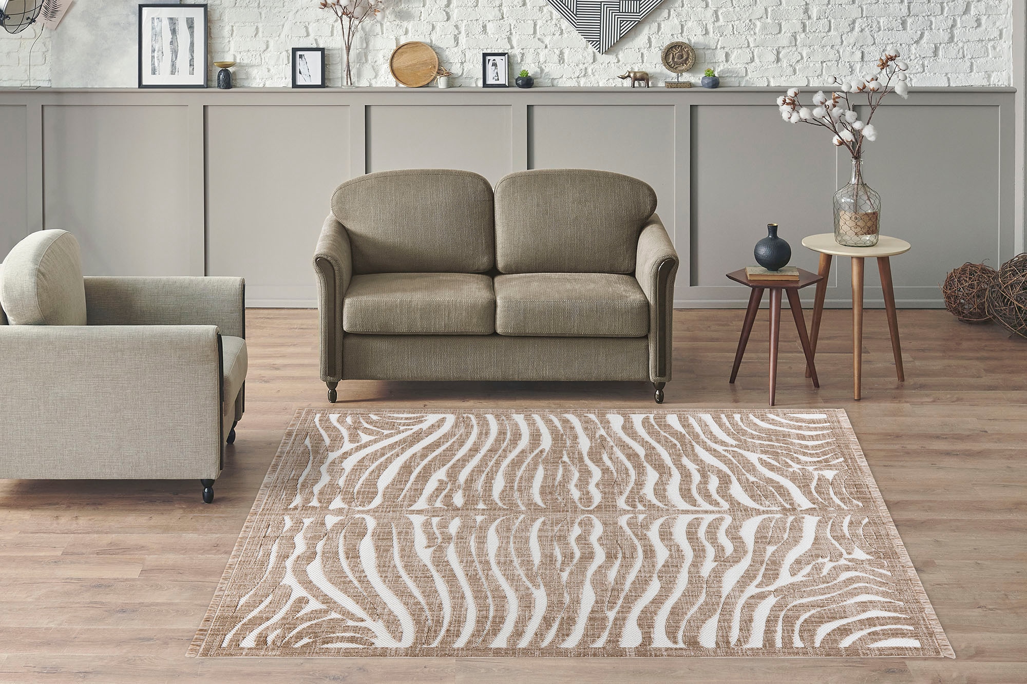Kayoom Teppich »Sarai 325«, rechteckig, 6 mm Höhe, Flachgewebe