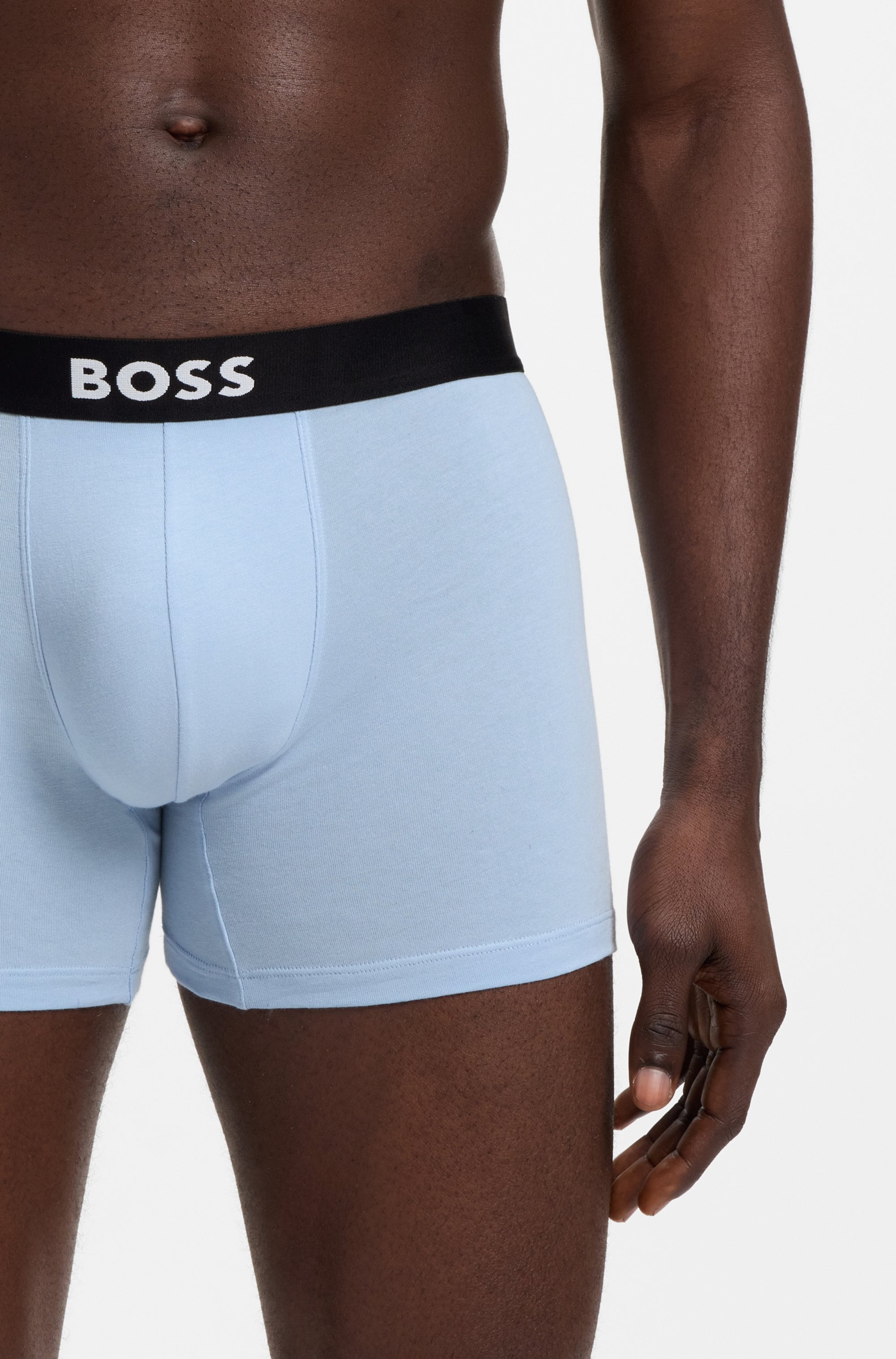 BOSS Boxershorts »Boxer Brief 3P BOSS ONE« 3 Stk. elastischer Bund mit Logo, 1x gemustert, 2x uni