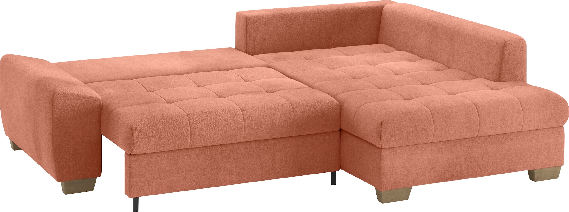 Mr. Couch Ecksofa »Nikita II, L-Form, bis 140kg pro Sitzplatz belastbar«, mit Kaltschaumpolsterung, wahlweise mit Bett und Bettkasten