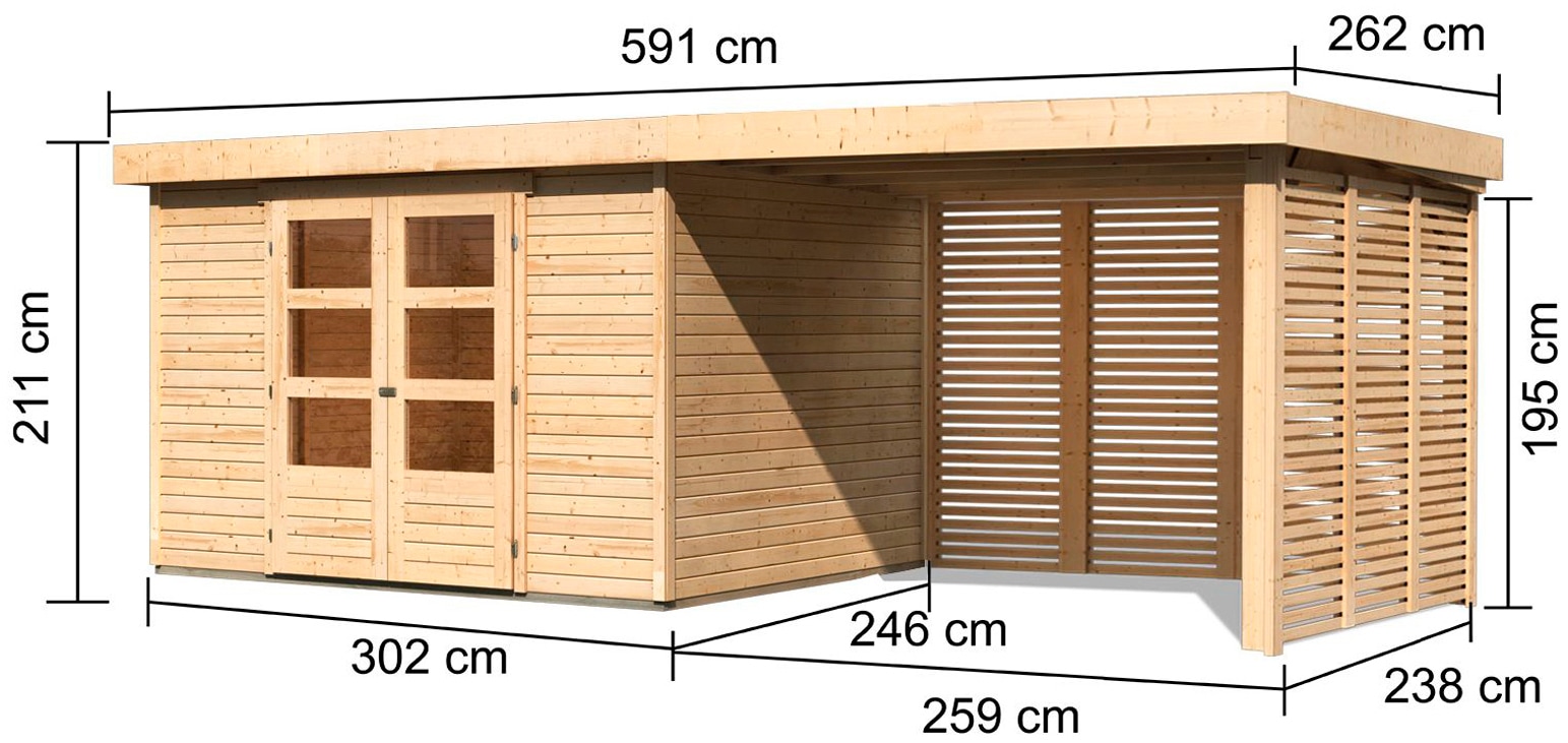 Karibu Gartenhaus »Arnis 5«, (Set)