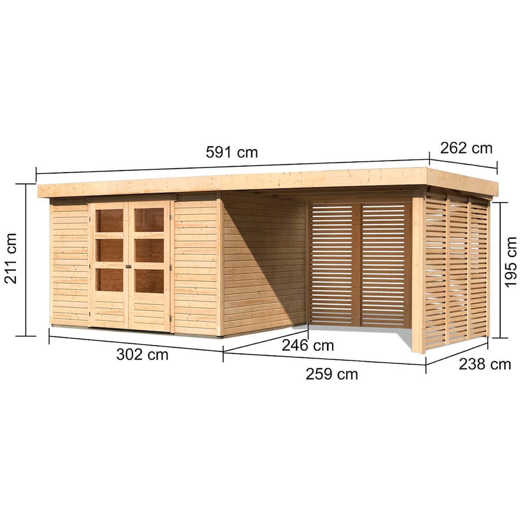 Karibu Gartenhaus »Arnis 5«, (Set)